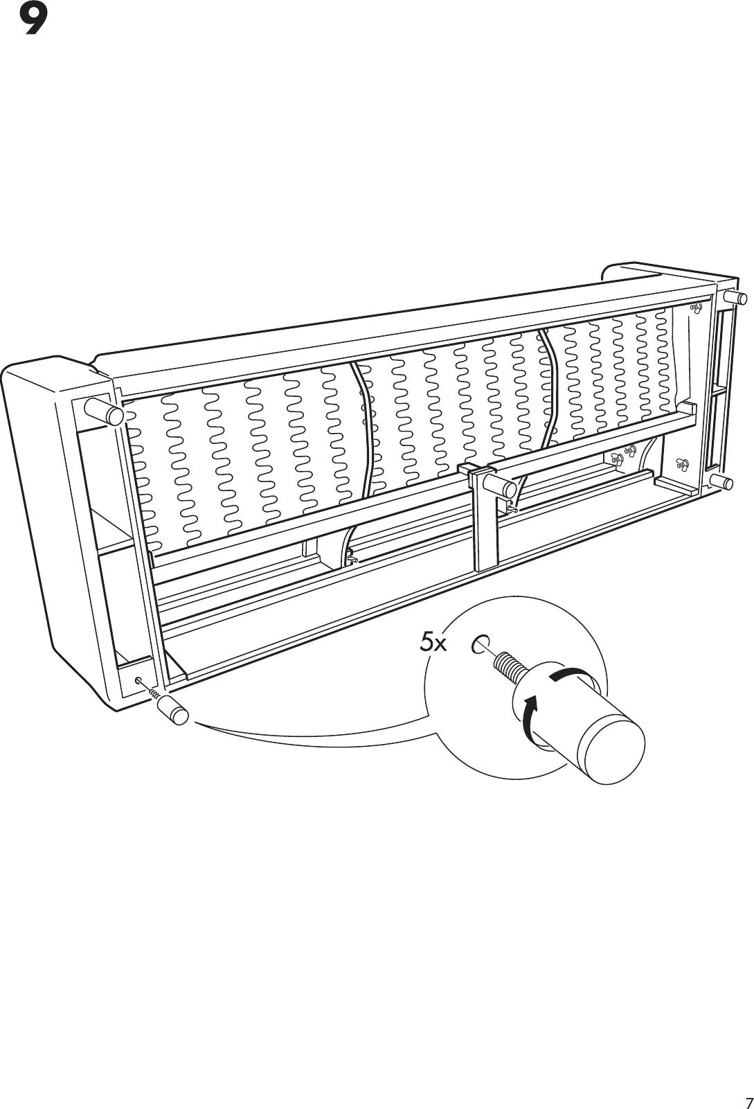 Page 7 of 8 - Ikea Ikea-Klippan-4-Seat-Sofa-Frame-Assembly-Instruction