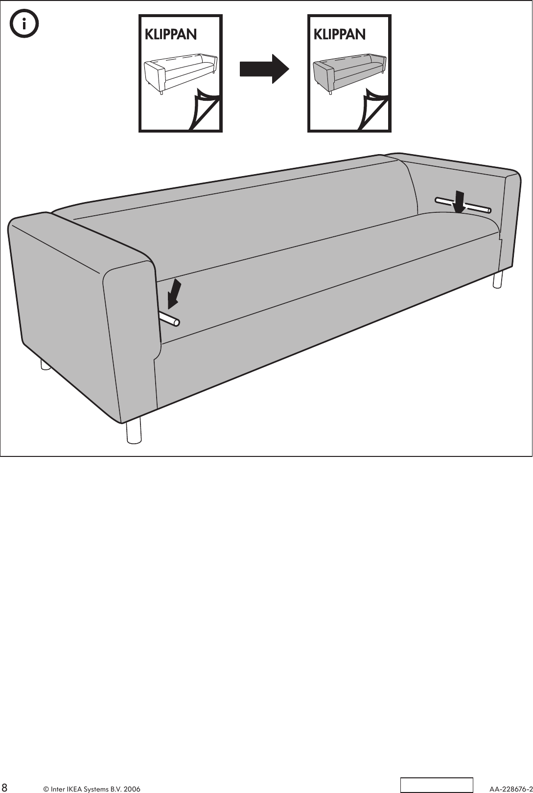 Page 8 of 8 - Ikea Ikea-Klippan-4-Seat-Sofa-Frame-Assembly-Instruction