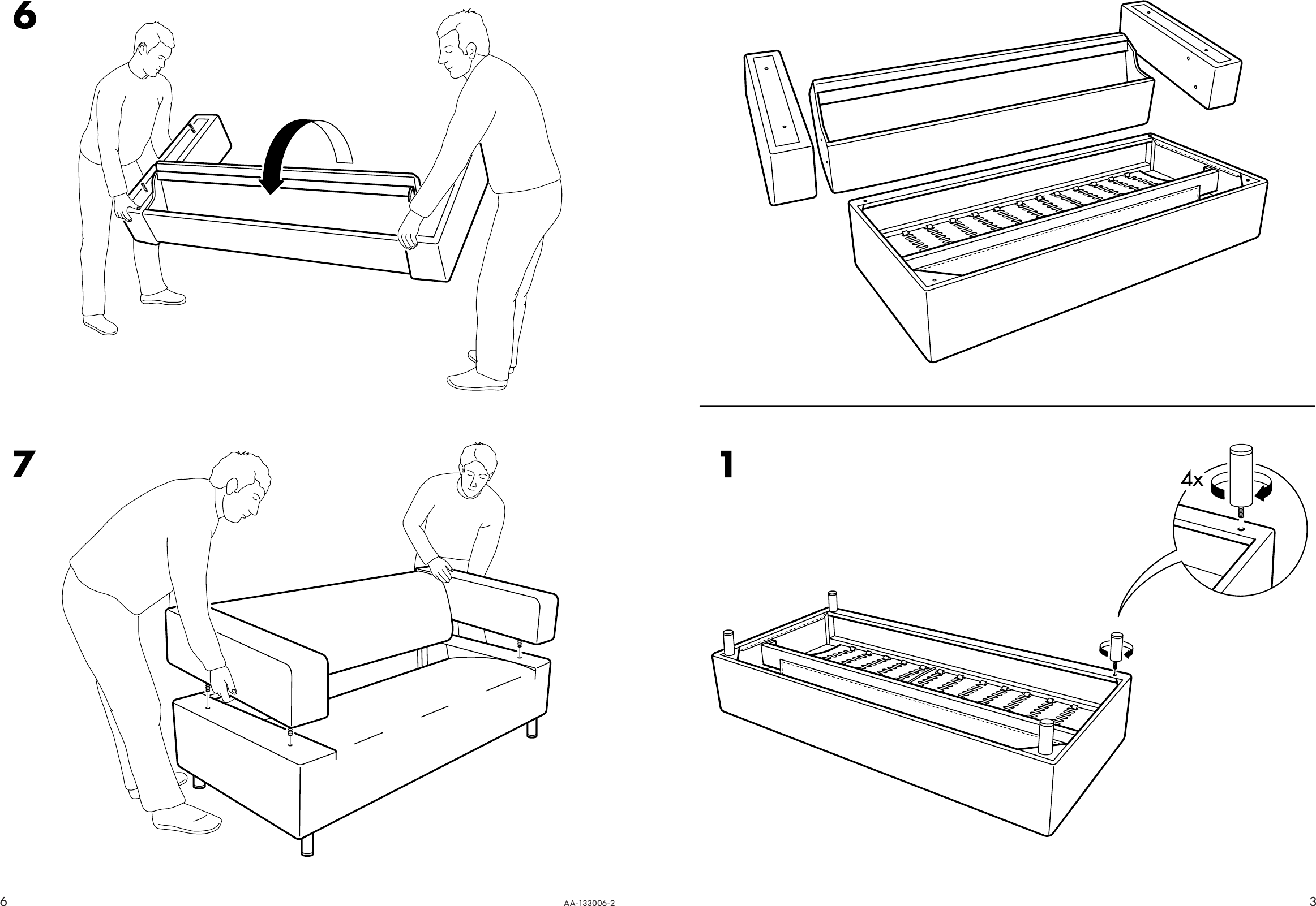 Page 3 of 4 - Ikea Ikea-Klippan-Loveseat-Frame-Assembly-Instruction-2  Ikea-klippan-loveseat-frame-assembly-instruction