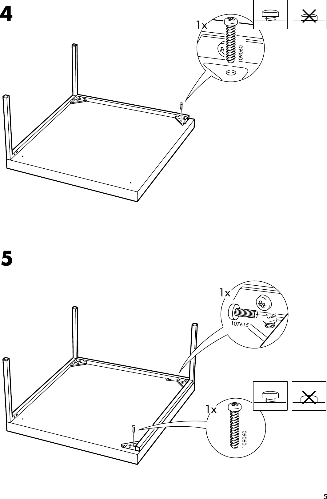 Page 5 of 8 - Ikea Ikea-Klubbo-Coffee-Table-31X31-Assembly-Instruction