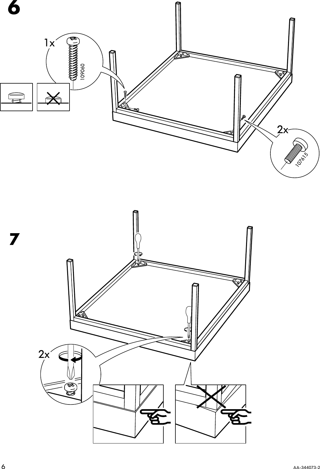 Page 6 of 8 - Ikea Ikea-Klubbo-Coffee-Table-31X31-Assembly-Instruction