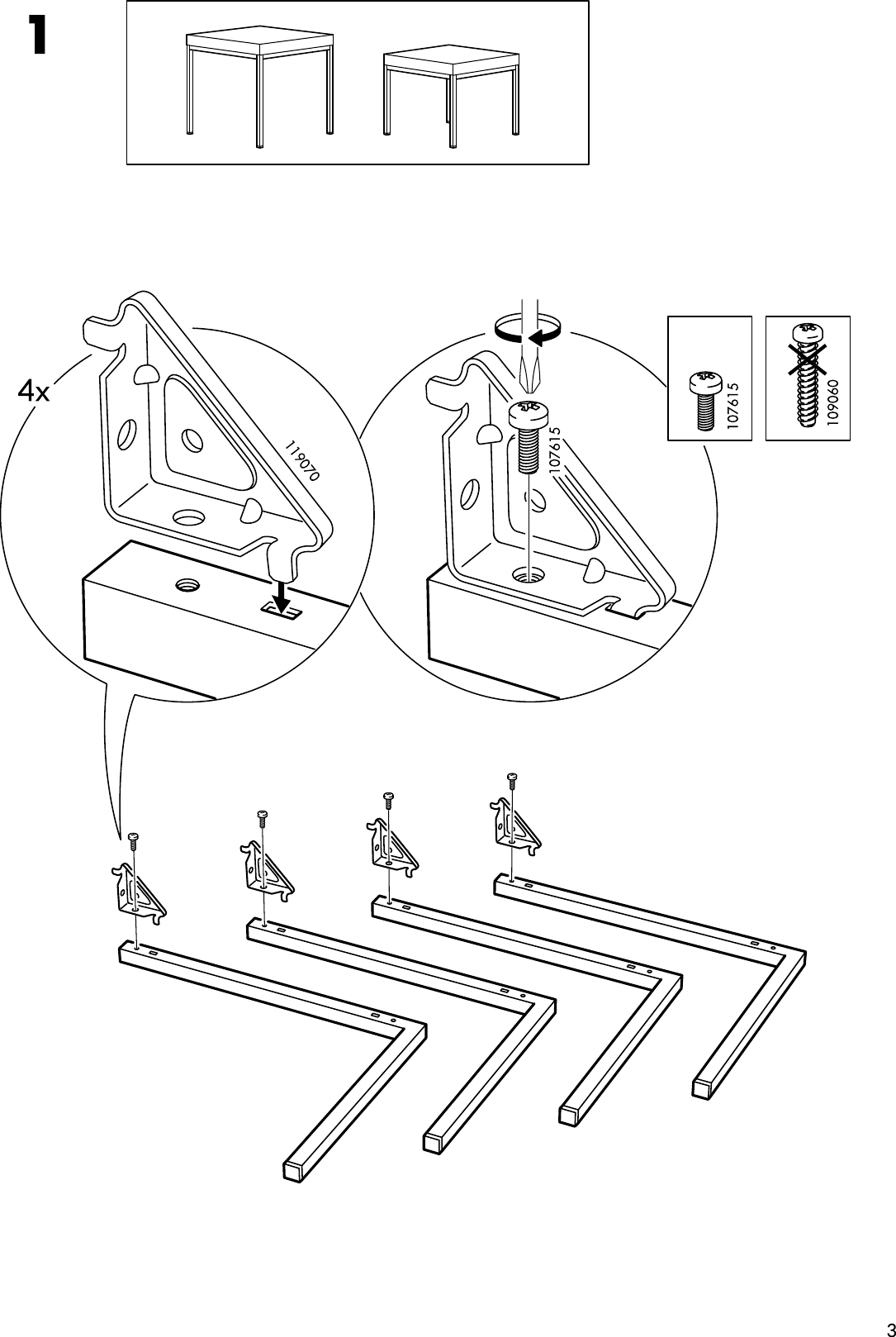 Page 3 of 8 - Ikea Ikea-Klubbo-Nesting-Tables-Set-2-Assembly-Instruction
