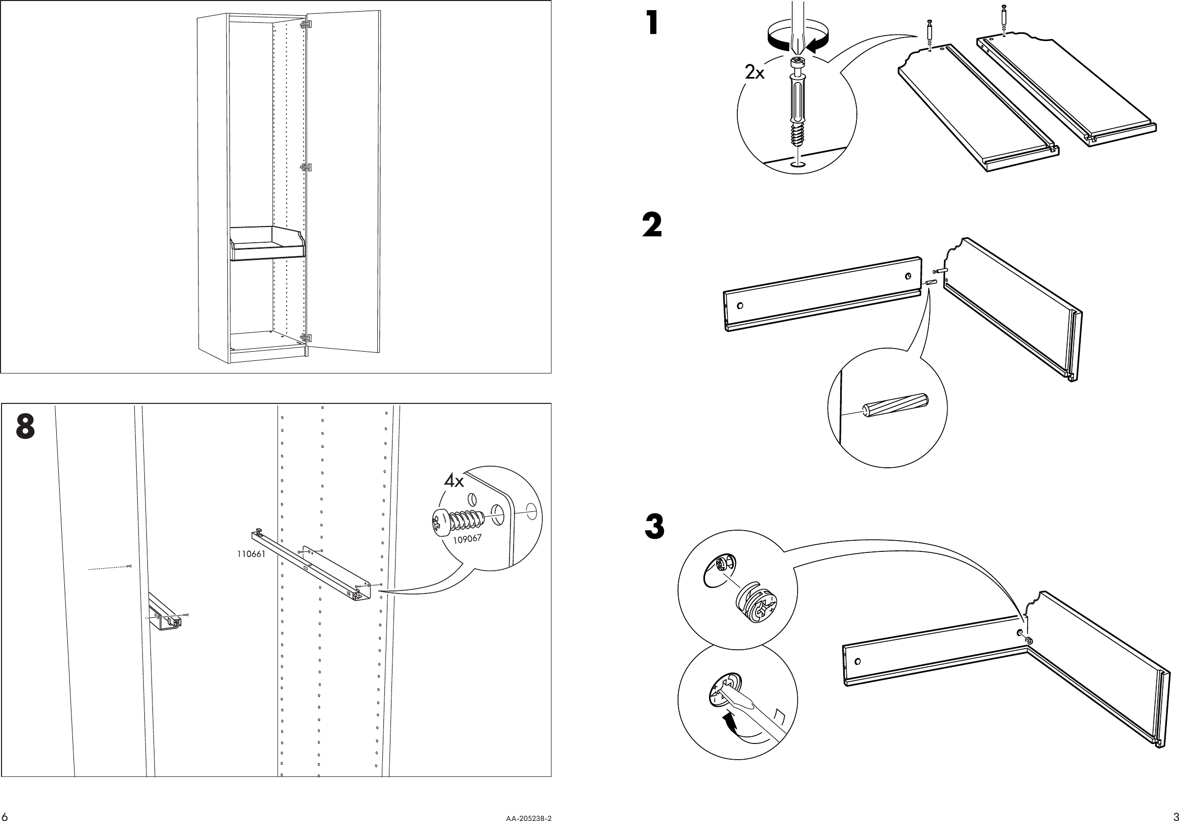 Ikea Komplement Drawer 19X22X6 Assembly Instruction