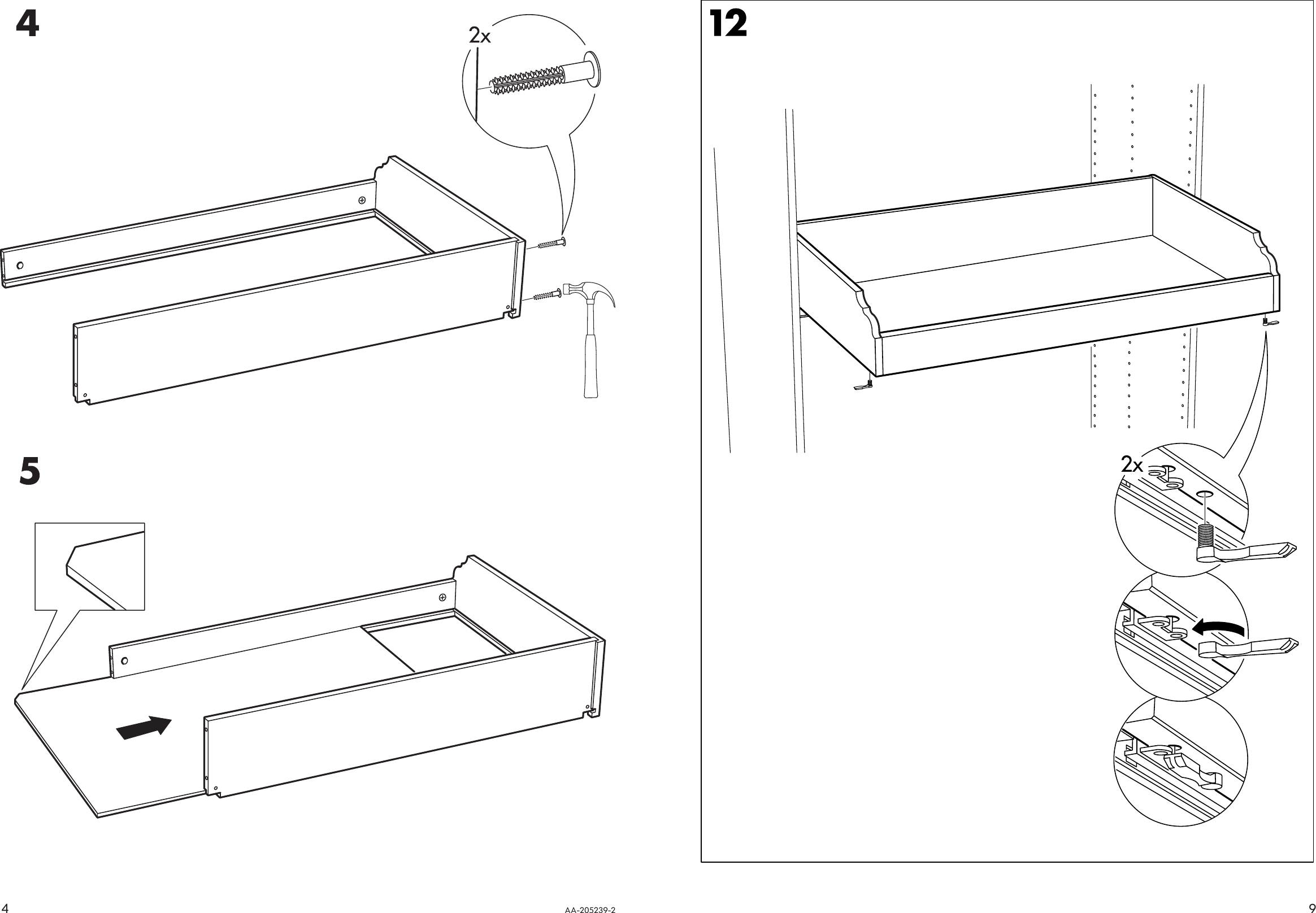 Ikea Komplement Drawer 39X23X6 Assembly Instruction