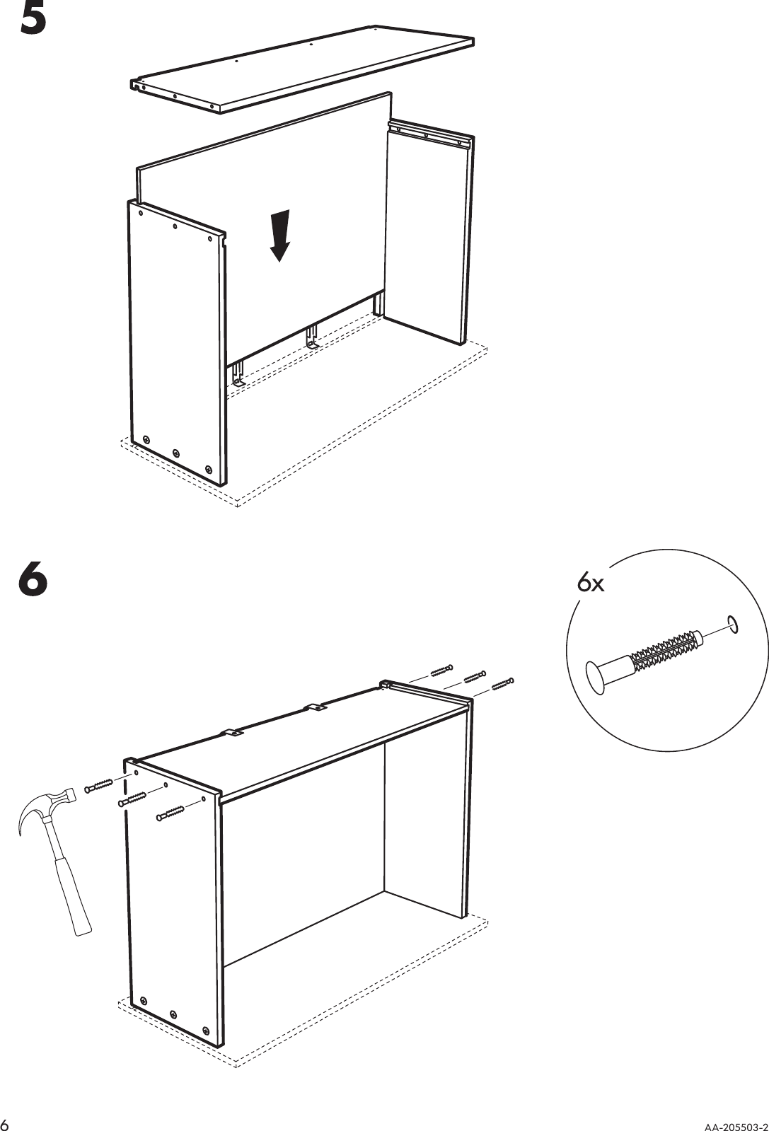Page 6 of 12 - Ikea Ikea-Komplement-Drawer-W-O-Front-39X23X14-Assembly-Instruction