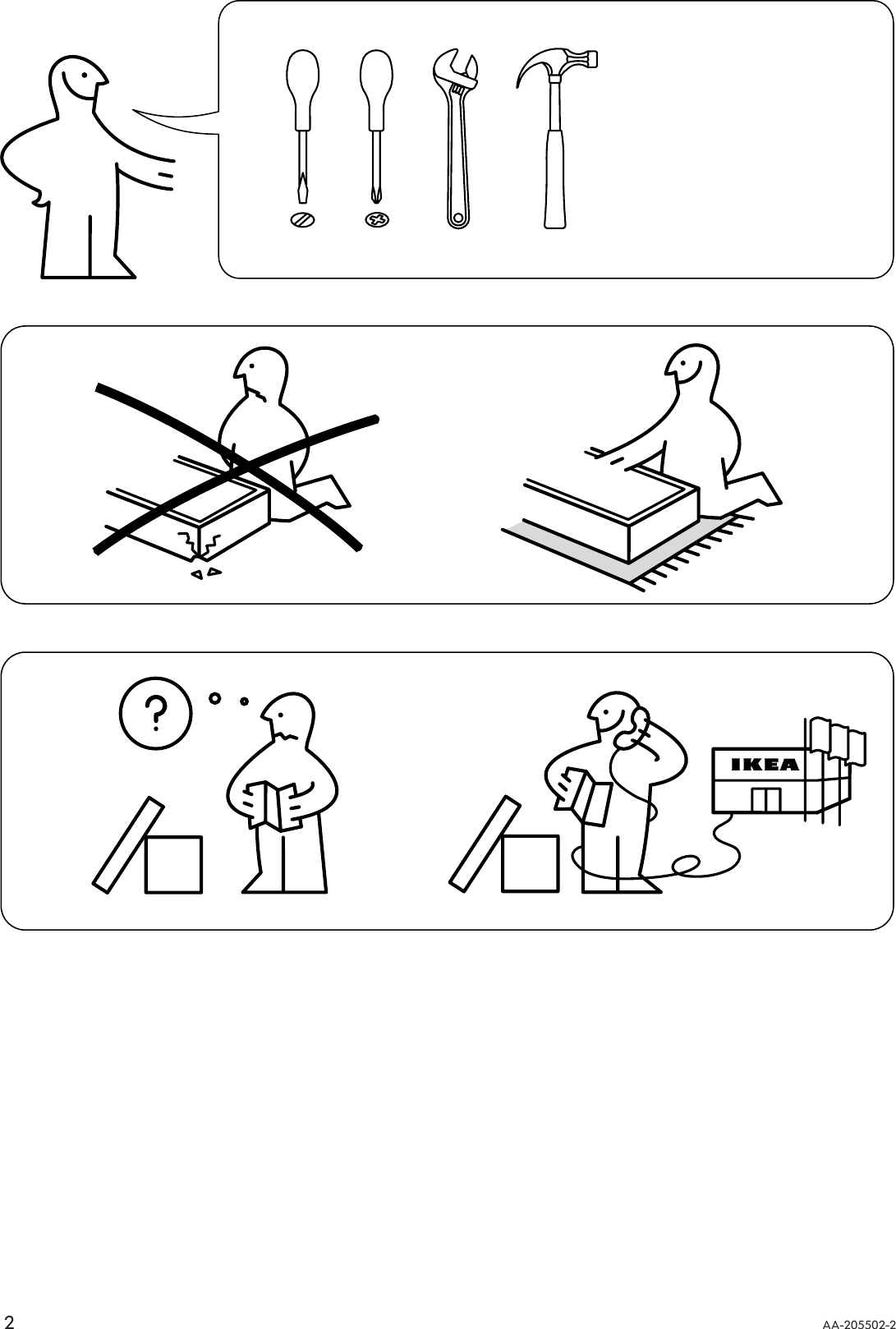 Page 2 of 12 - Ikea Ikea-Komplement-Drawer-W-Out-Front-19X14-Assembly-Instruction