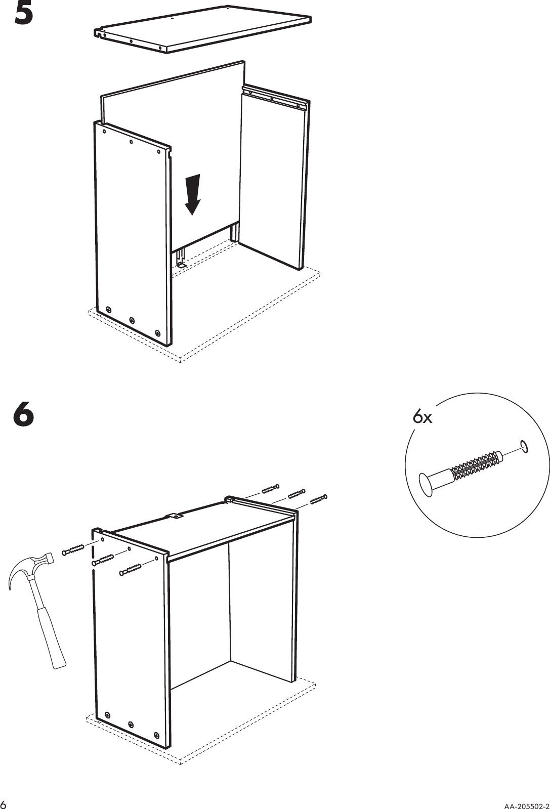 Page 6 of 12 - Ikea Ikea-Komplement-Drawer-W-Out-Front-19X14-Assembly-Instruction