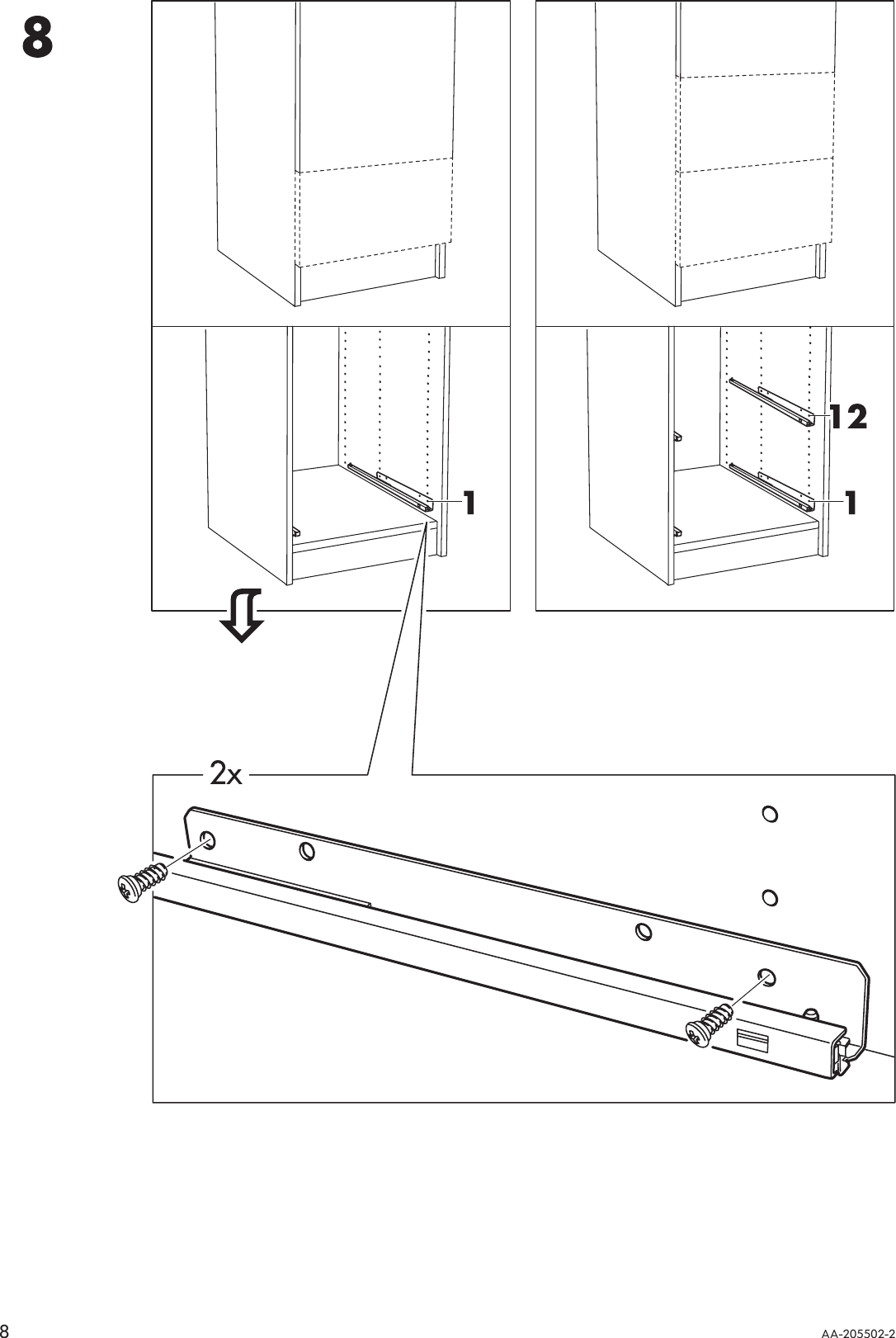 Page 8 of 12 - Ikea Ikea-Komplement-Drawer-W-Out-Front-19X14-Assembly-Instruction