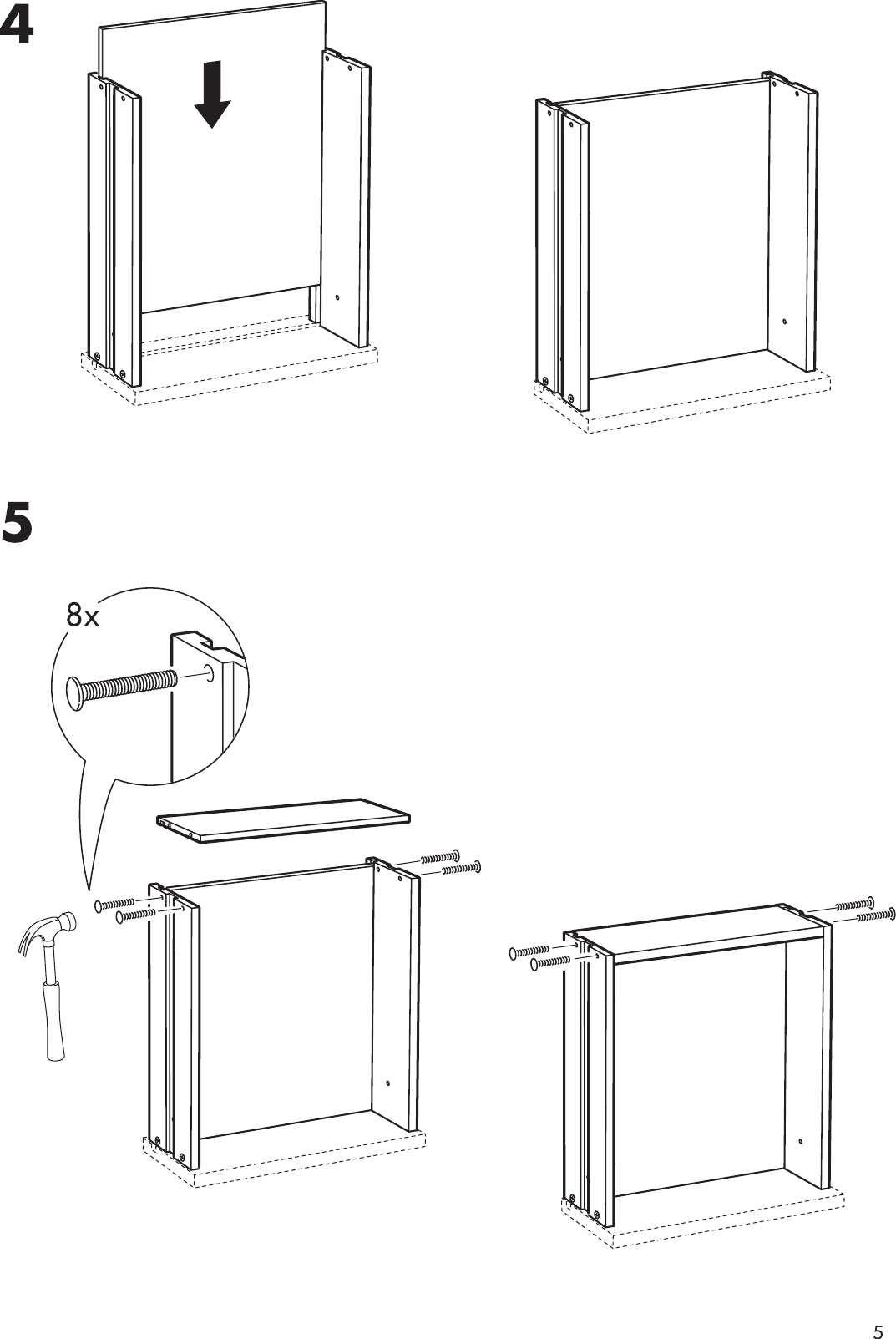 Page 5 of 8 - Ikea Ikea-Komplement-Drawer-W-Out-Front-19X22-Assembly-Instruction