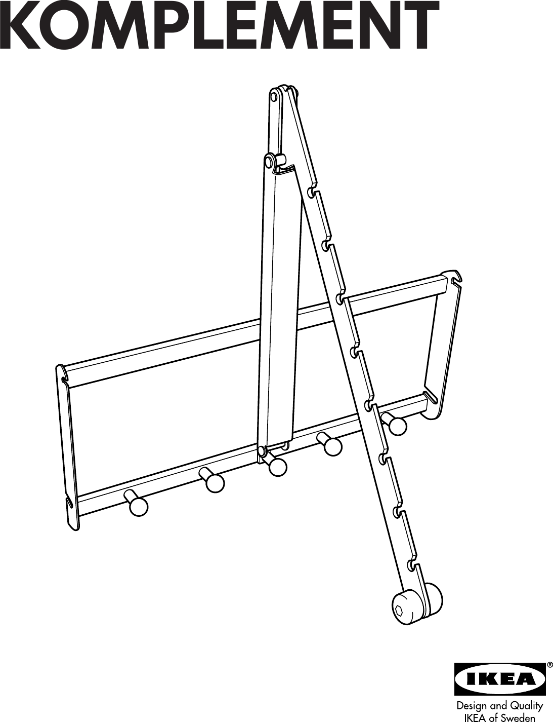 Page 1 of 8 - Ikea Ikea-Komplement-Folding-Clothes-Rail-Assembly-Instruction