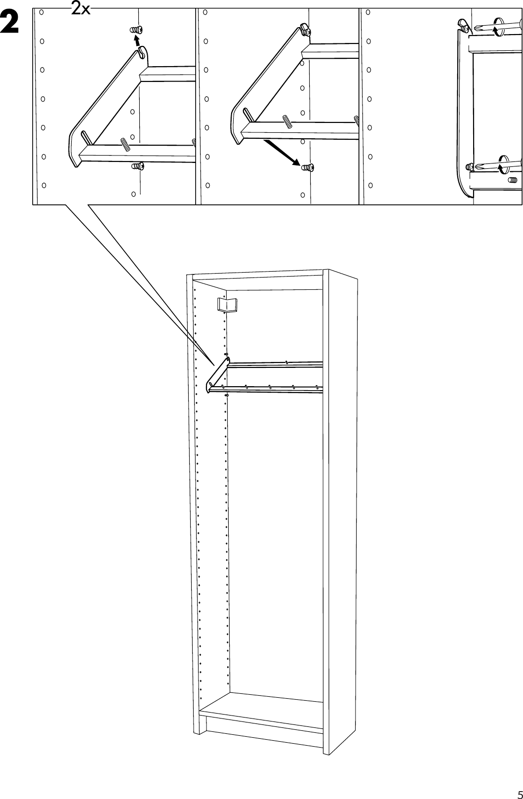 Page 5 of 8 - Ikea Ikea-Komplement-Folding-Clothes-Rail-Assembly-Instruction