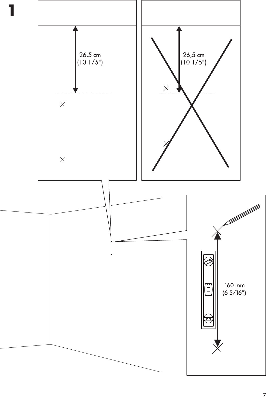 Page 7 of 8 - Ikea Ikea-Komplement-Folding-Clothes-Rail-Assembly-Instruction