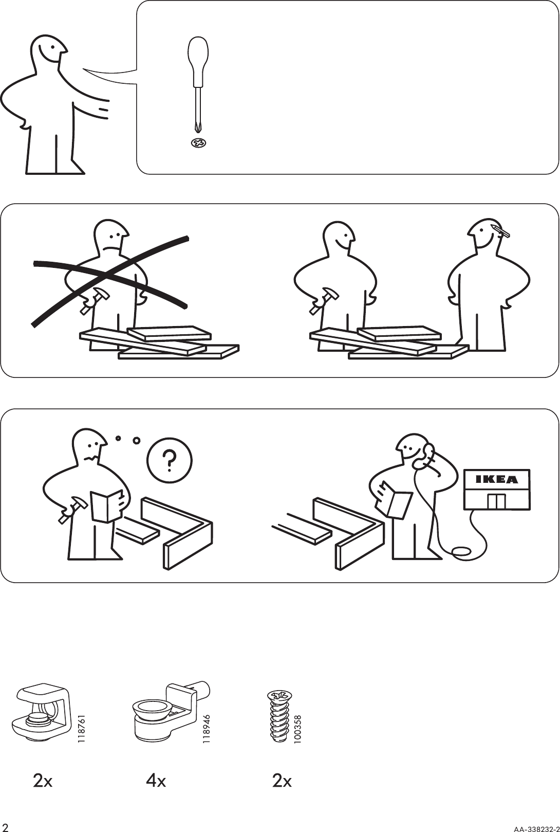 Page 2 of 4 - Ikea Ikea-Komplement-Glass-Shelf-Assembly-Instruction