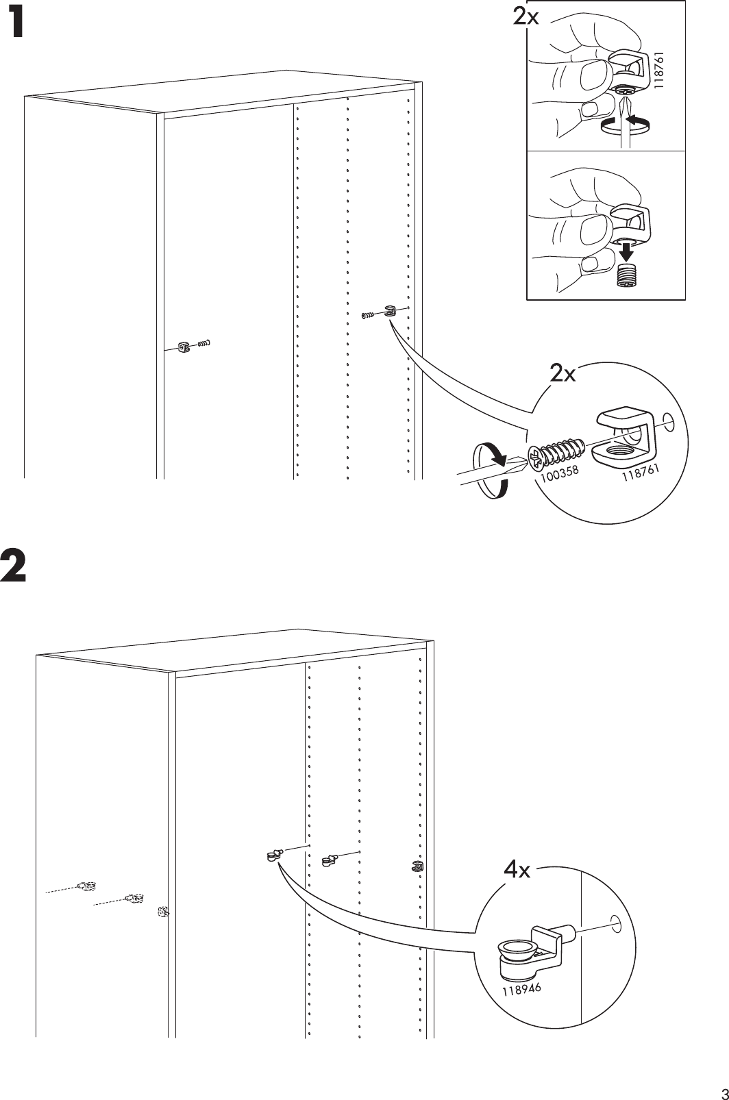 Page 3 of 4 - Ikea Ikea-Komplement-Glass-Shelf-Assembly-Instruction