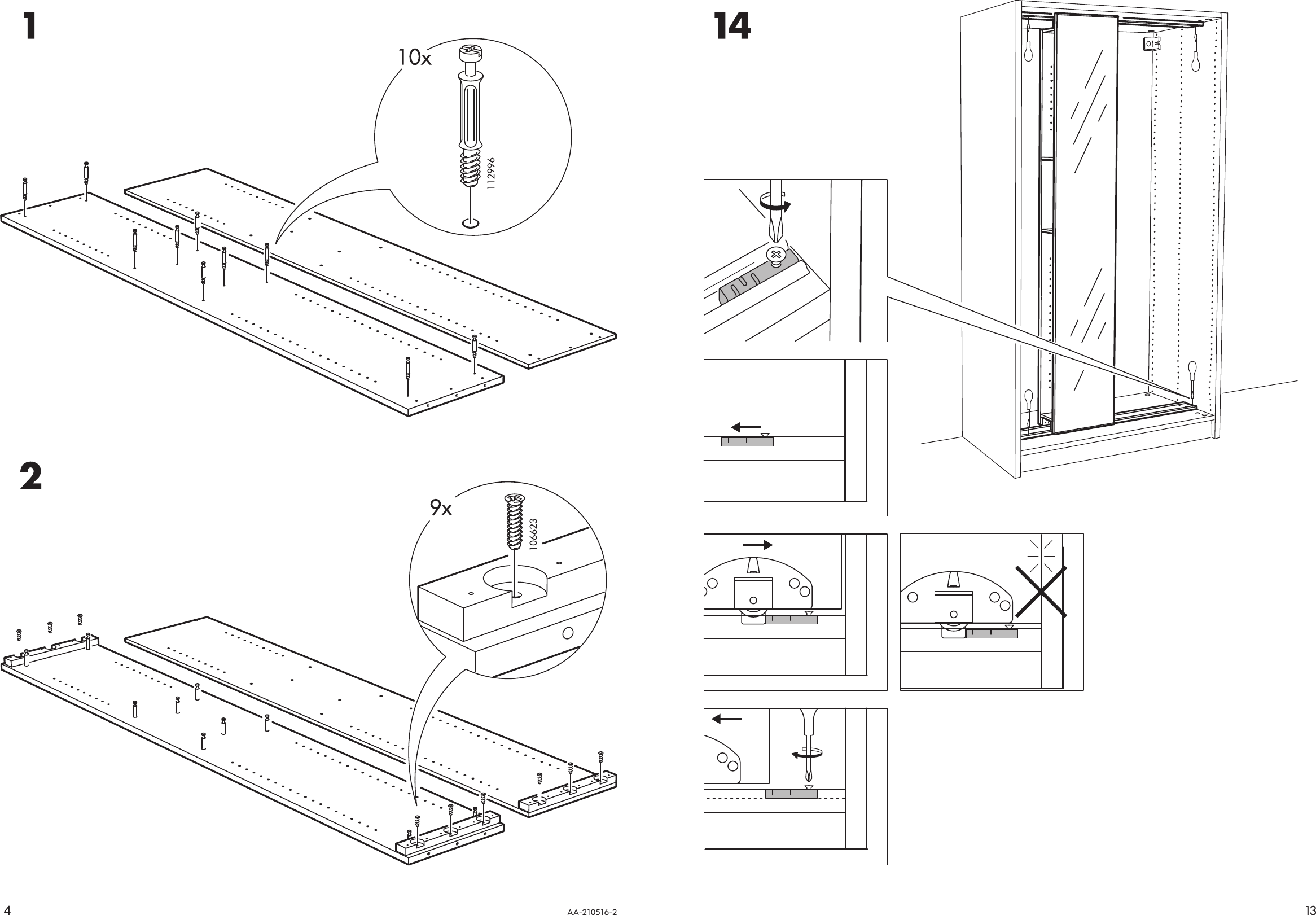 Page 4 of 8 - Ikea Ikea-Komplement-Mirrored-Storage-Unit-92-7-8-Assembly-Instruction