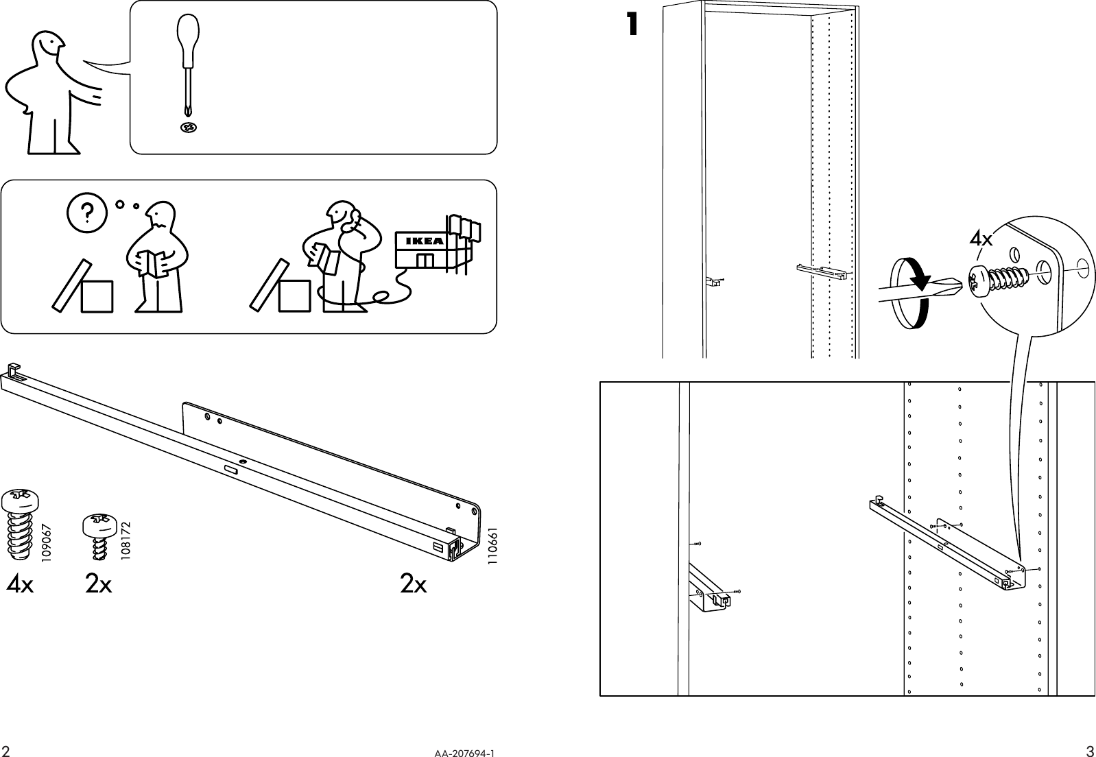 Page 2 of 2 - Ikea Ikea-Komplement-Pants-Hanger-39X23-Assembly-Instruction