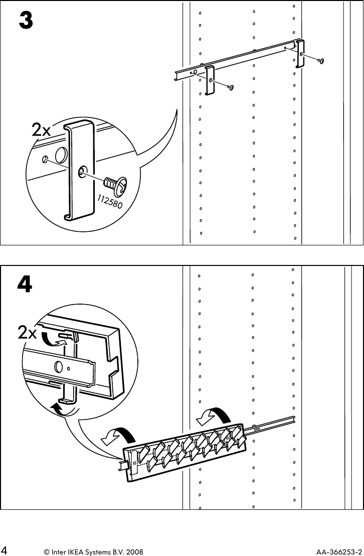 Page 4 of 4 - Ikea Ikea-Komplement-Rack-W-16-Hooks-Assembly-Instruction