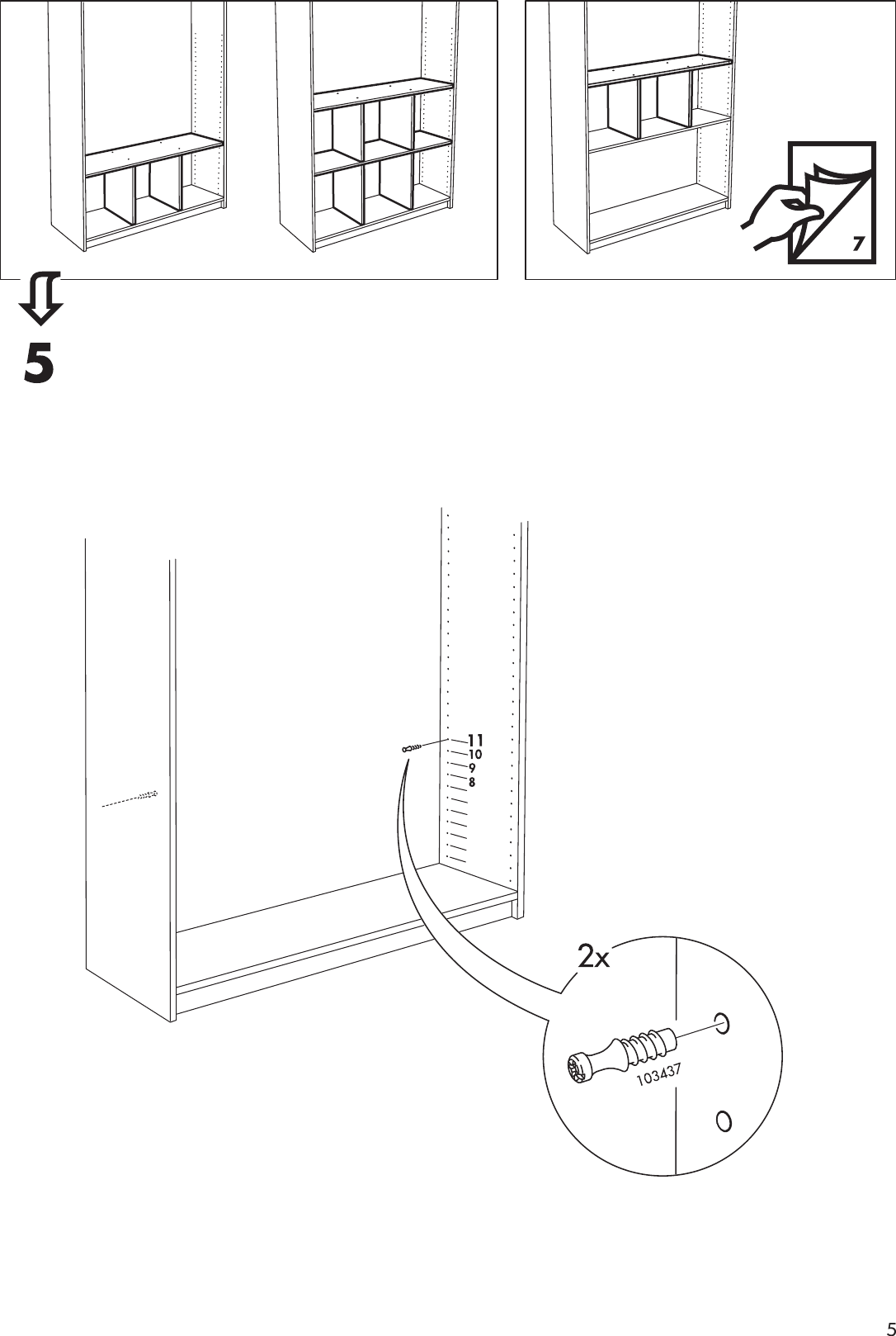 Page 5 of 8 - Ikea Ikea-Komplement-Shelf-Insert-Assembly-Instruction