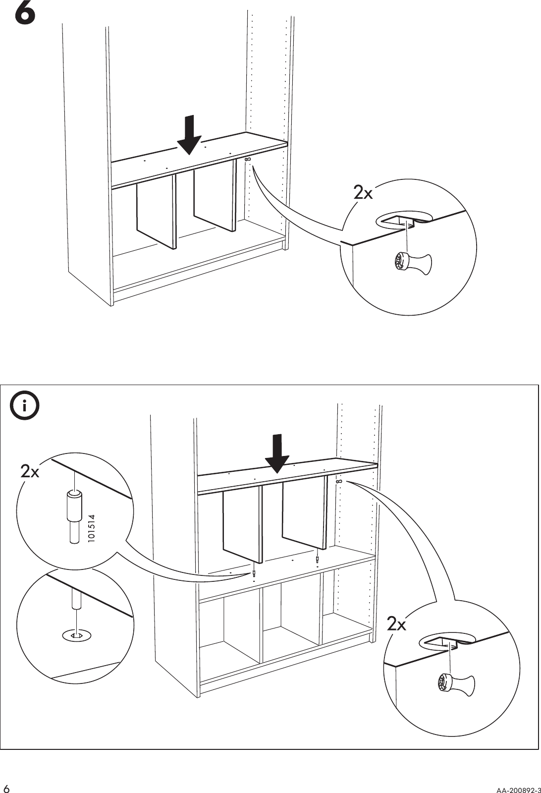 Page 6 of 8 - Ikea Ikea-Komplement-Shelf-Insert-Assembly-Instruction