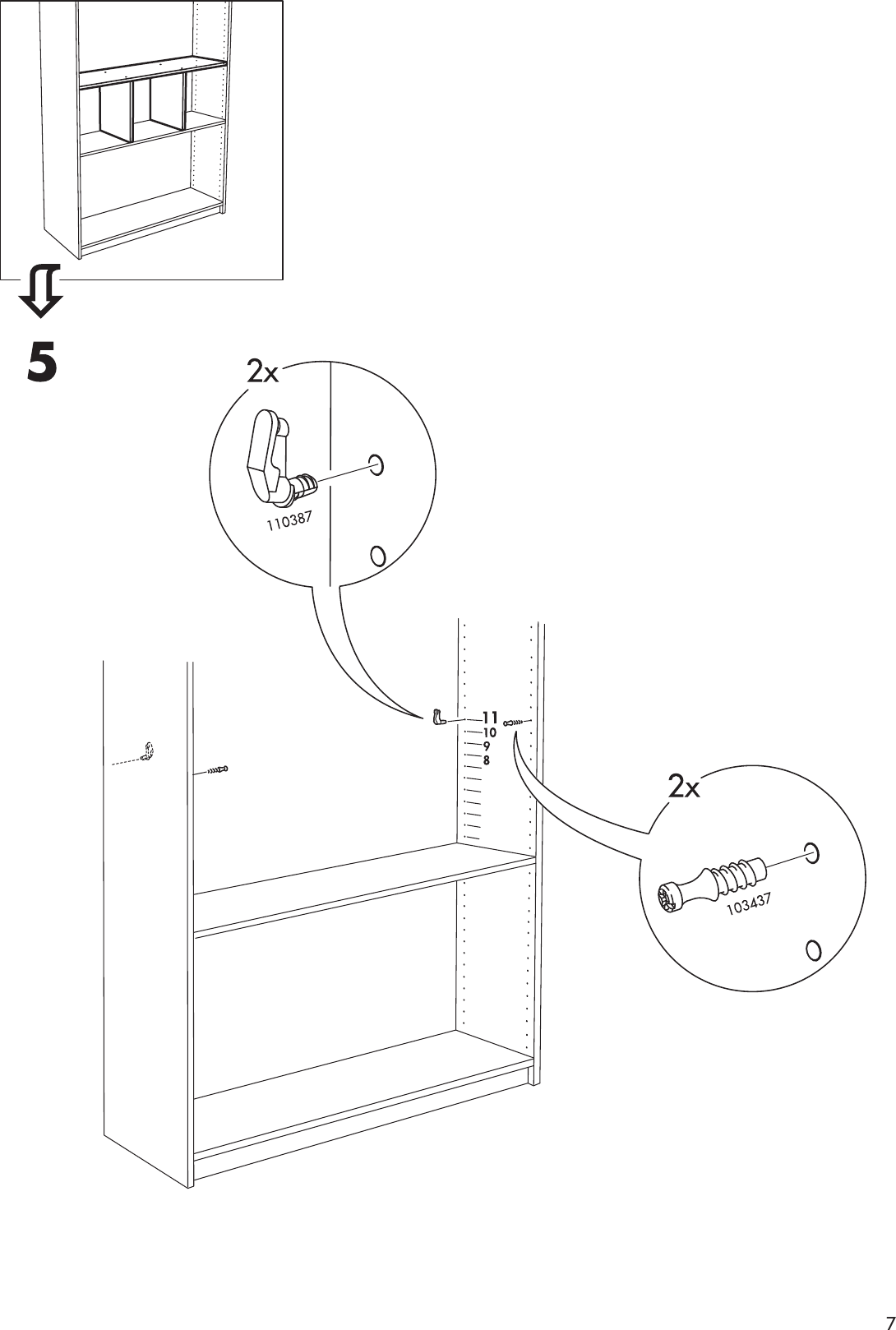 Page 7 of 8 - Ikea Ikea-Komplement-Shelf-Insert-Assembly-Instruction