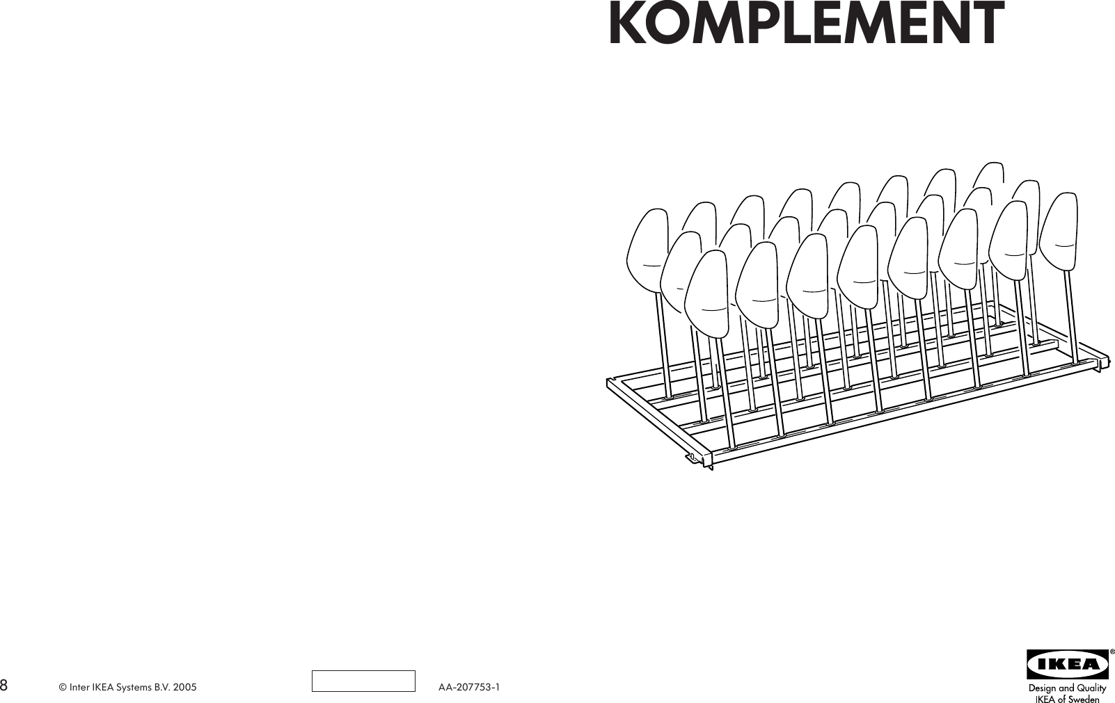 Page 1 of 4 - Ikea Ikea-Komplement-Shoe-Organizer-39X14-Assembly-Instruction