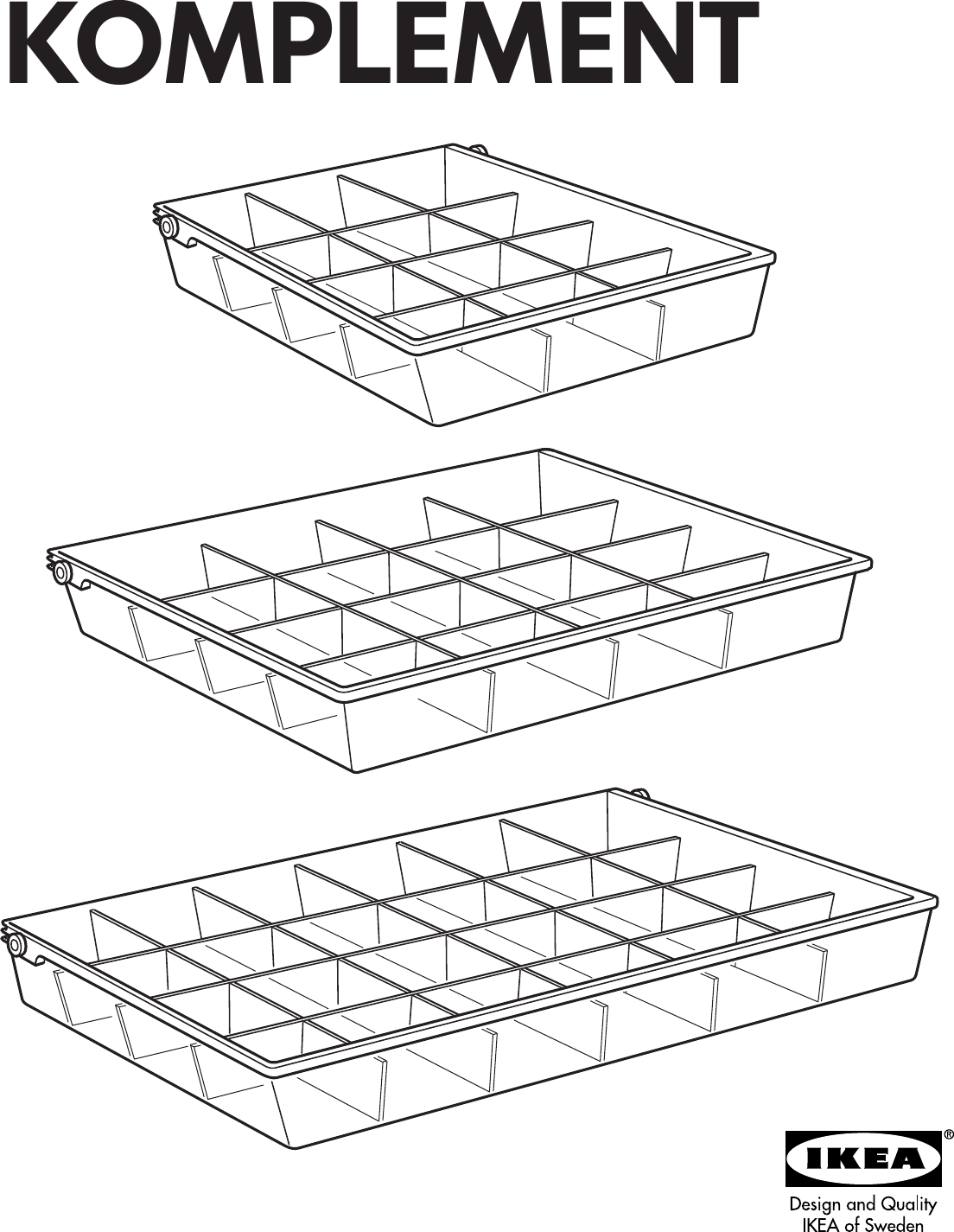 Page 1 of 4 - Ikea Ikea-Komplement-Storage-W-Compartments-Assembly-Instruction