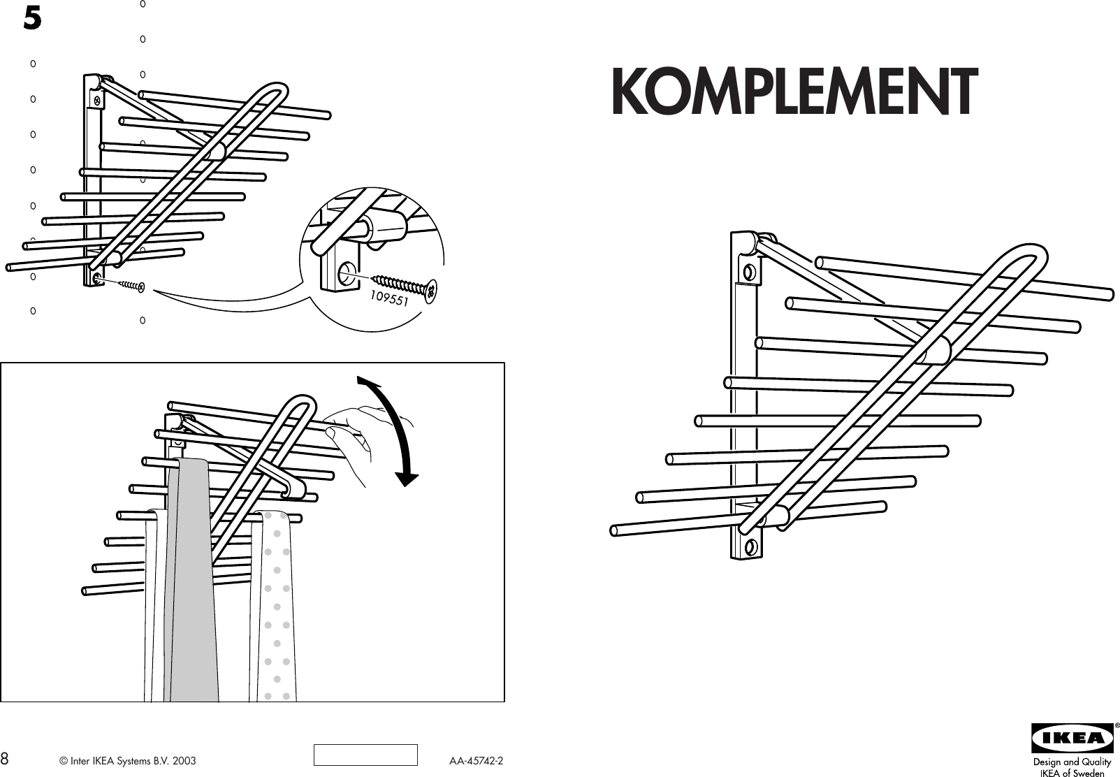 Page 1 of 4 - Ikea Ikea-Komplement-Tie-Rack-Assembly-Instruction-7  Ikea-komplement-tie-rack-assembly-instruction