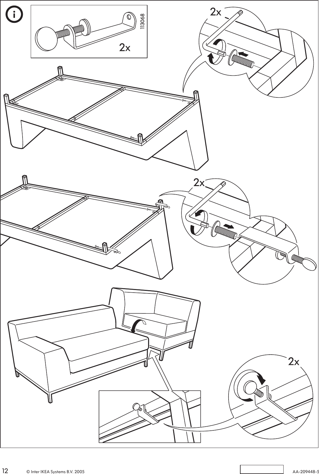 Ikea Kramfors Loveseat Cover Assembly Instruction