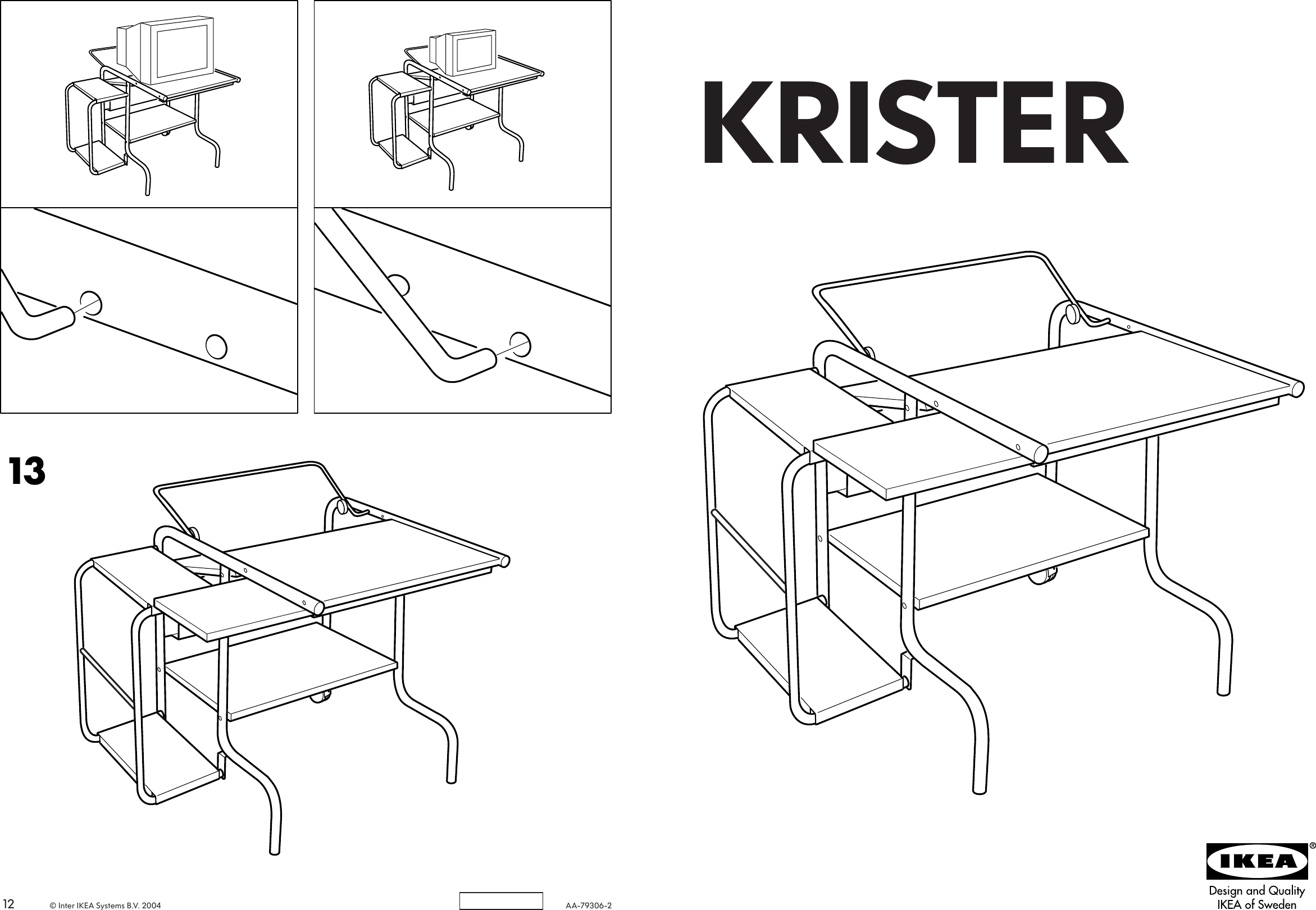 Page 1 of 6 - Ikea Ikea-Krister-Computer-Desk-Assembly-Instruction-2  Ikea-krister-computer-desk-assembly-instruction