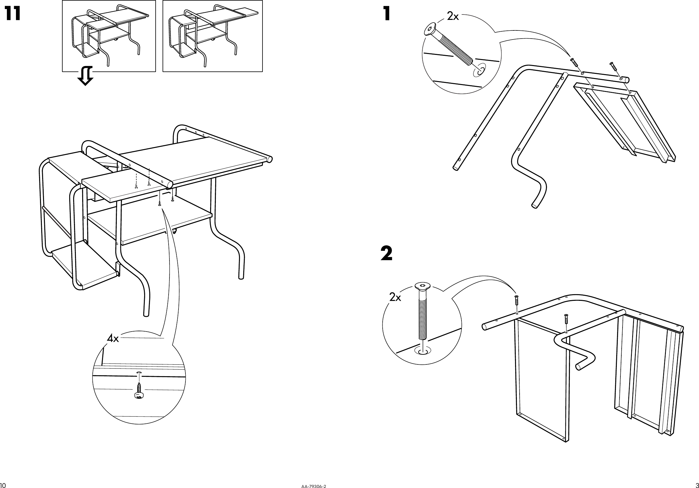 Page 3 of 6 - Ikea Ikea-Krister-Computer-Desk-Assembly-Instruction-2  Ikea-krister-computer-desk-assembly-instruction