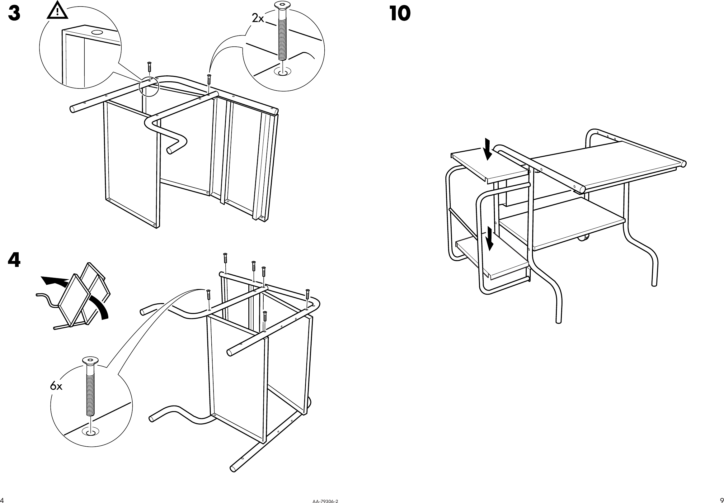 Page 4 of 6 - Ikea Ikea-Krister-Computer-Desk-Assembly-Instruction-2  Ikea-krister-computer-desk-assembly-instruction
