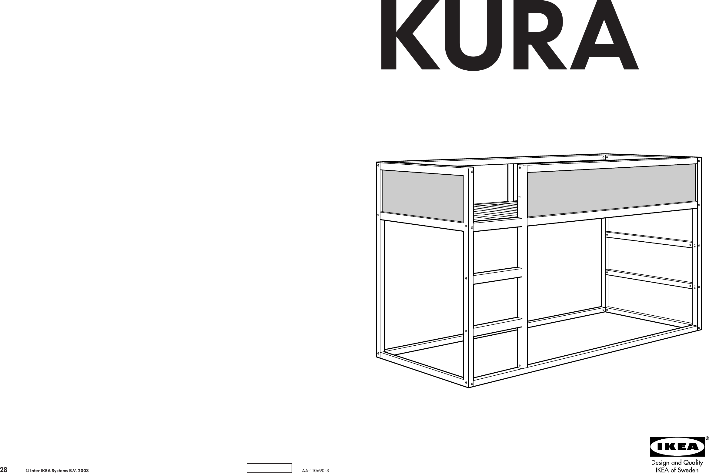 Ikea Kura Reversible Bed 38x75 Assembly, How To Assemble Ikea Bunk Beds