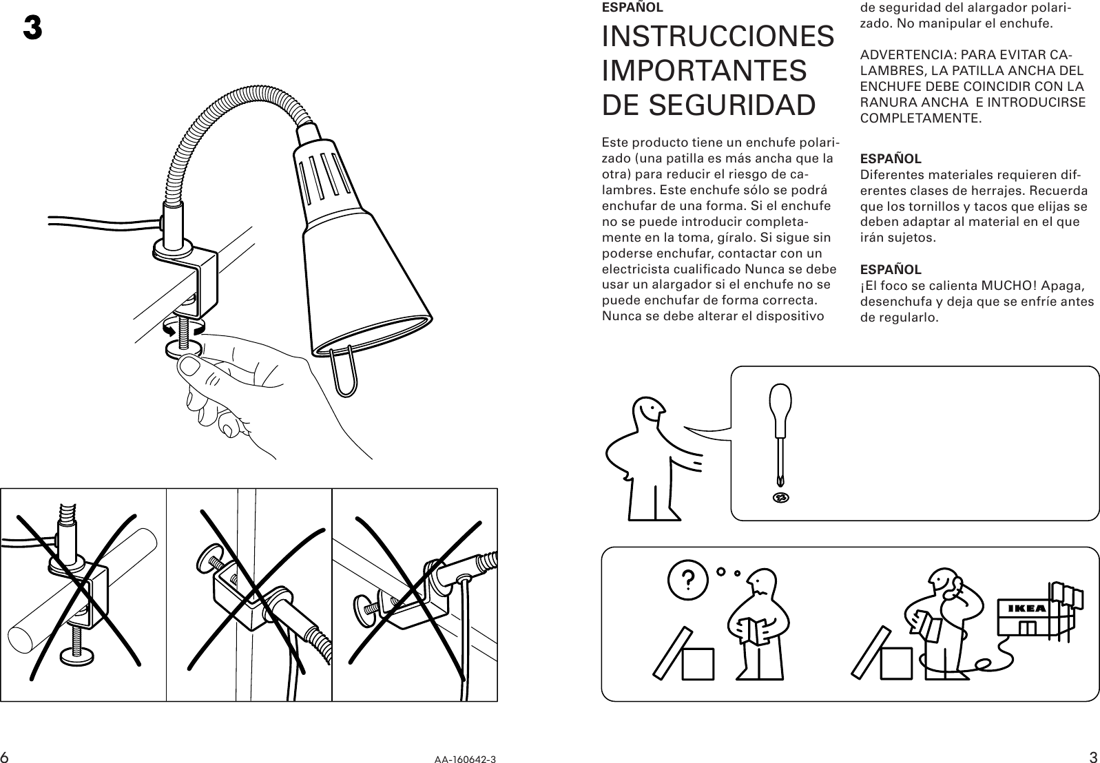 Page 3 of 4 - Ikea Ikea-Kvart-Wall-Clamp-Spotlight-Assembly-Instruction