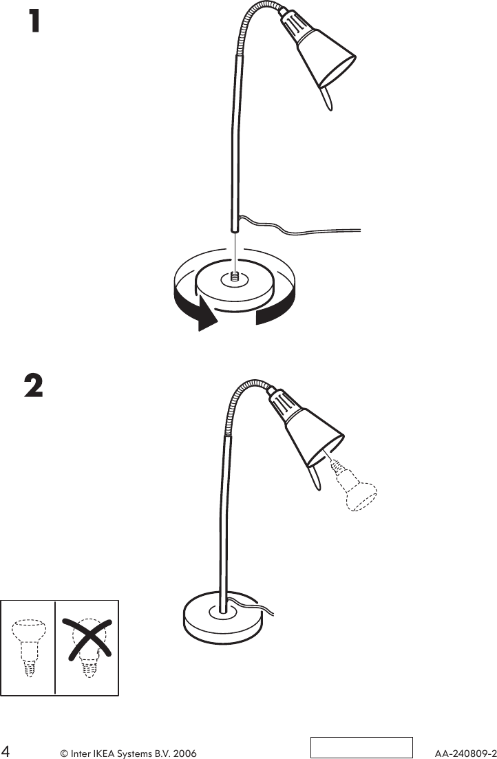Page 4 of 4 - Ikea Ikea-Kvart-Work-Lamp-Assembly-Instruction