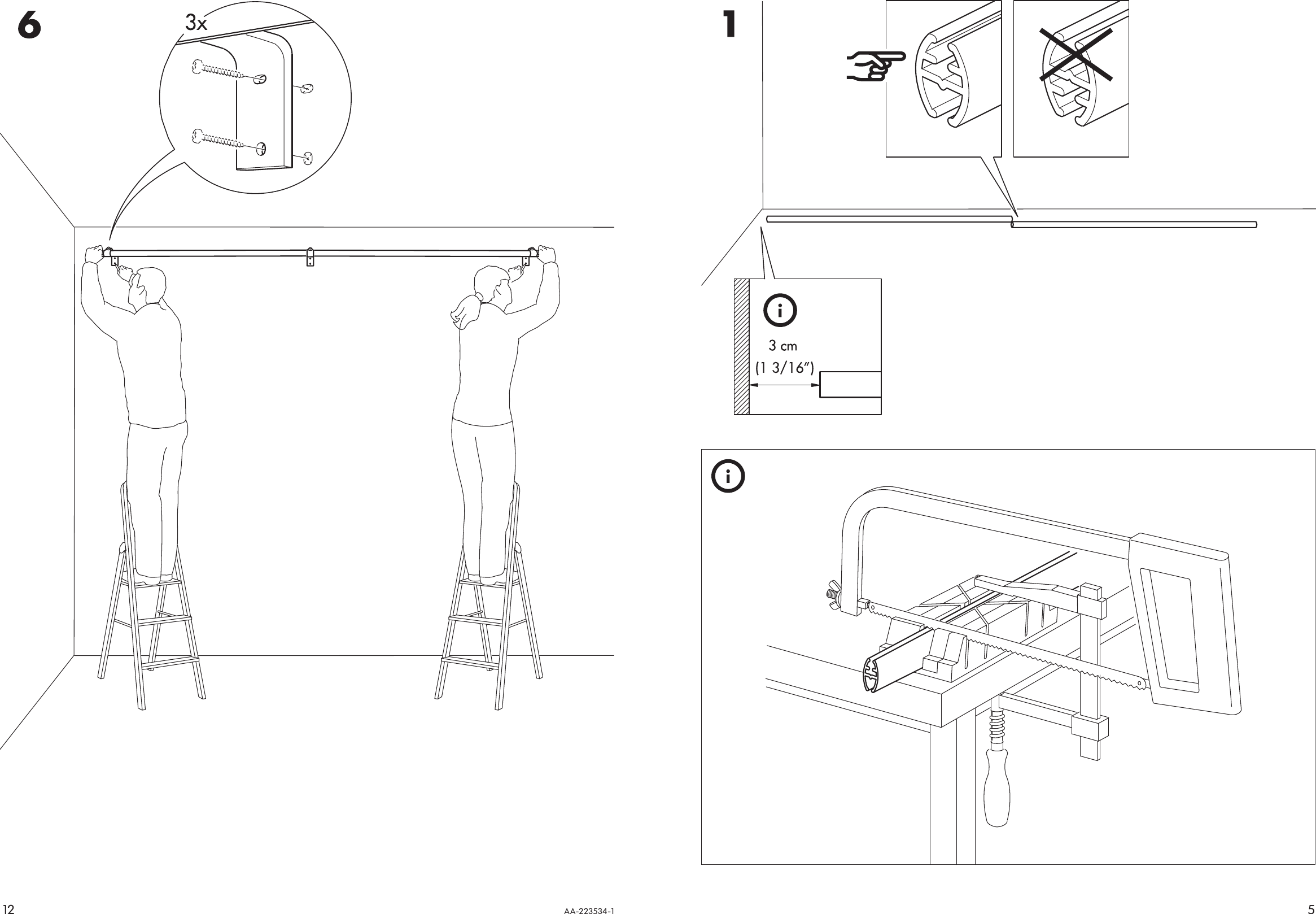 Page 5 of 8 - Ikea Ikea-Kvartal-Single-Track-Rail-55-Assembly-Instruction