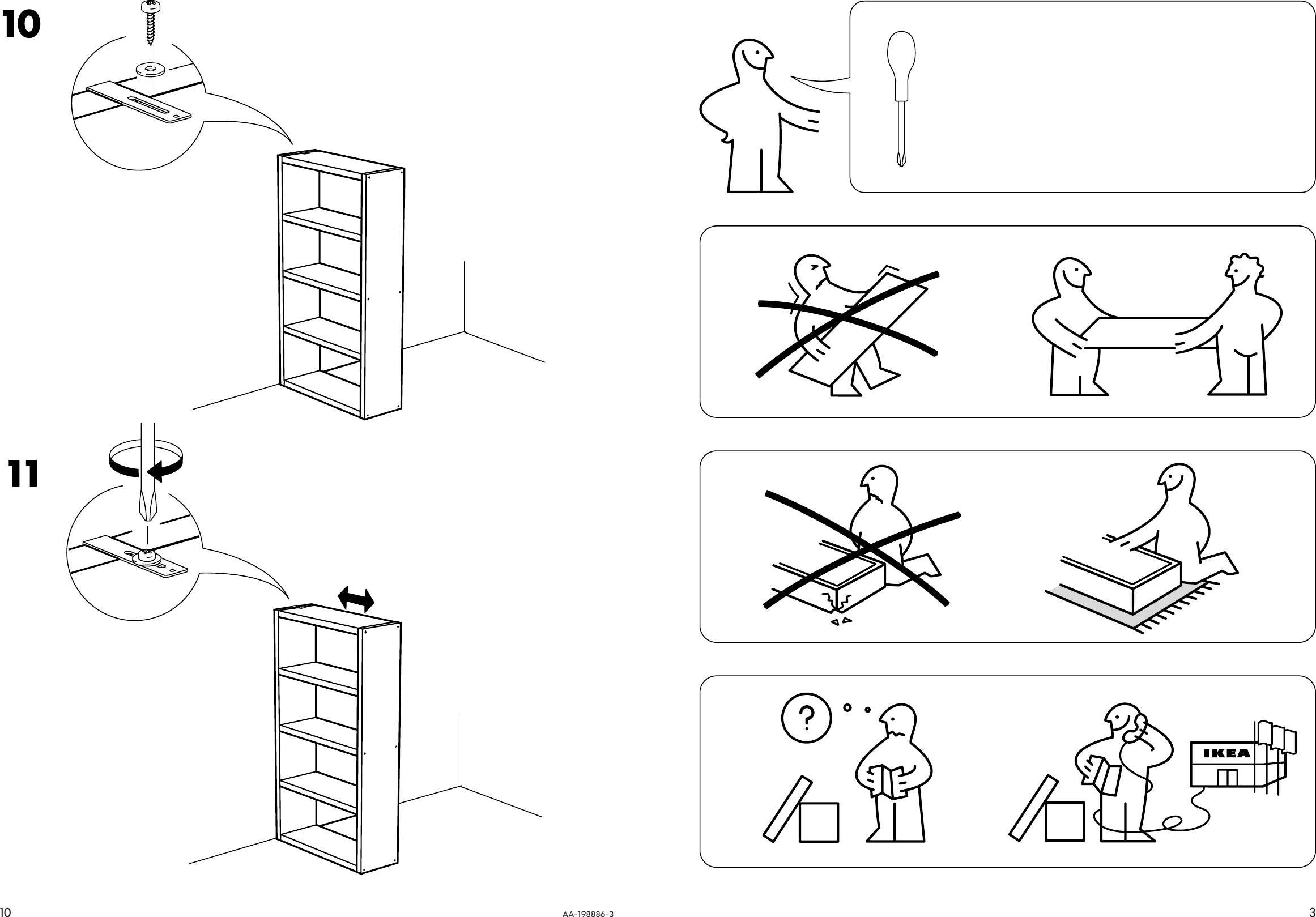 Page 3 of 6 - Ikea Ikea-Lack-Bookcase-41X75-Assembly-Instruction