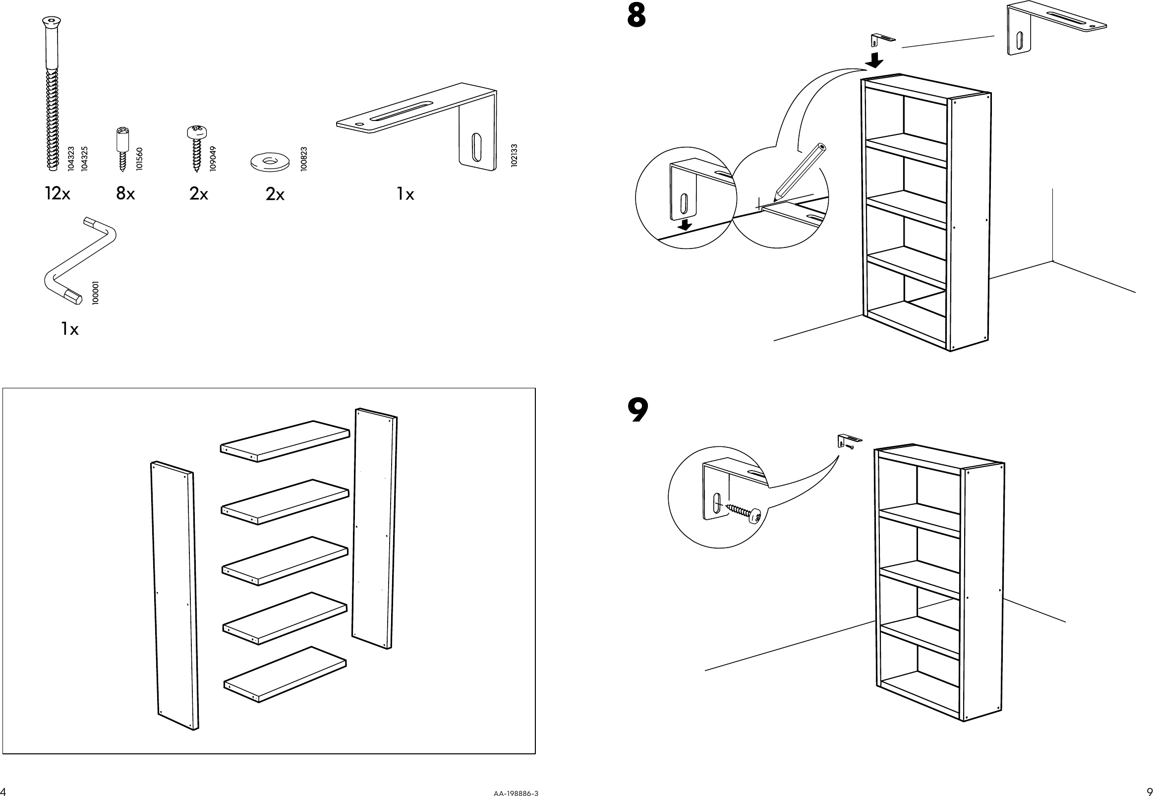Page 4 of 6 - Ikea Ikea-Lack-Bookcase-41X75-Assembly-Instruction