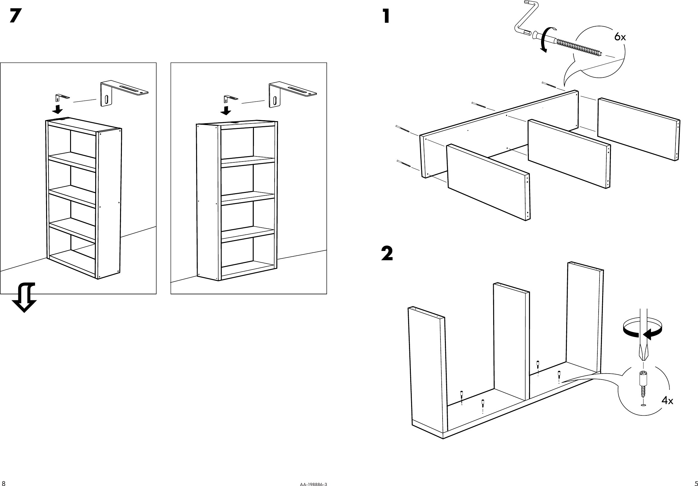 Page 5 of 6 - Ikea Ikea-Lack-Bookcase-41X75-Assembly-Instruction