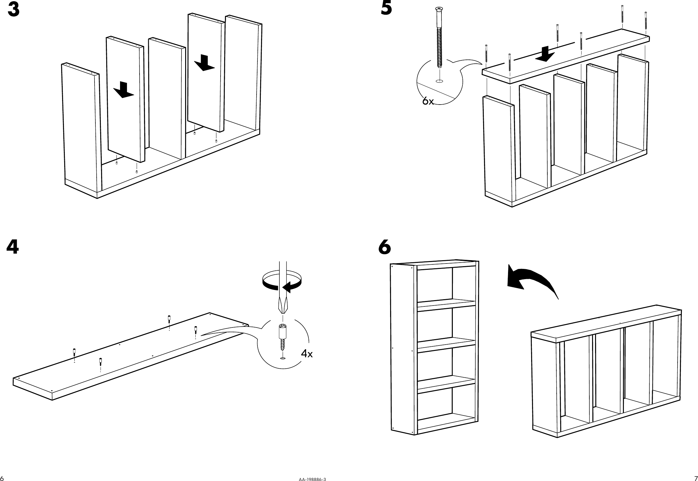 Page 6 of 6 - Ikea Ikea-Lack-Bookcase-41X75-Assembly-Instruction