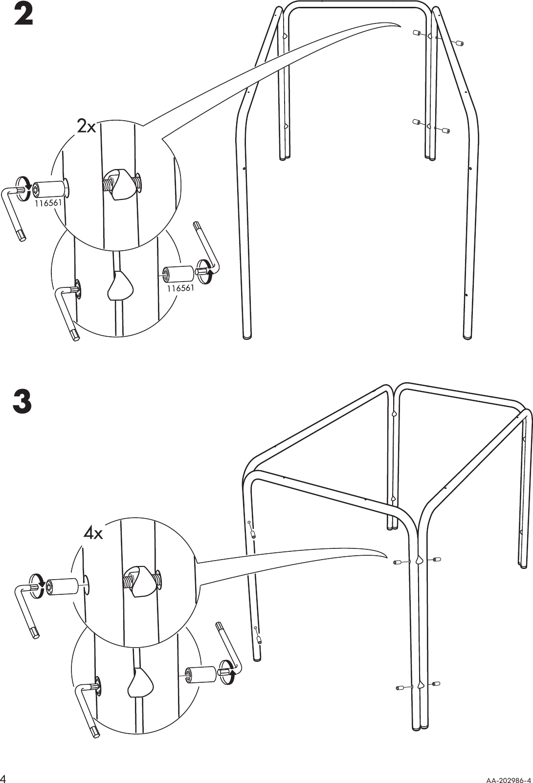 Page 4 of 8 - Ikea Ikea-Lavar-Table-W-4-Chairs-Assembly-Instruction