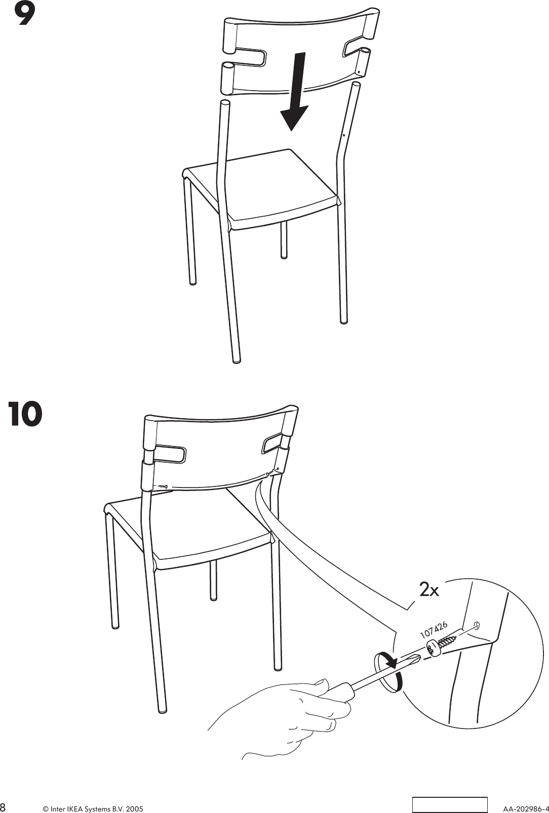Page 8 of 8 - Ikea Ikea-Lavar-Table-W-4-Chairs-Assembly-Instruction