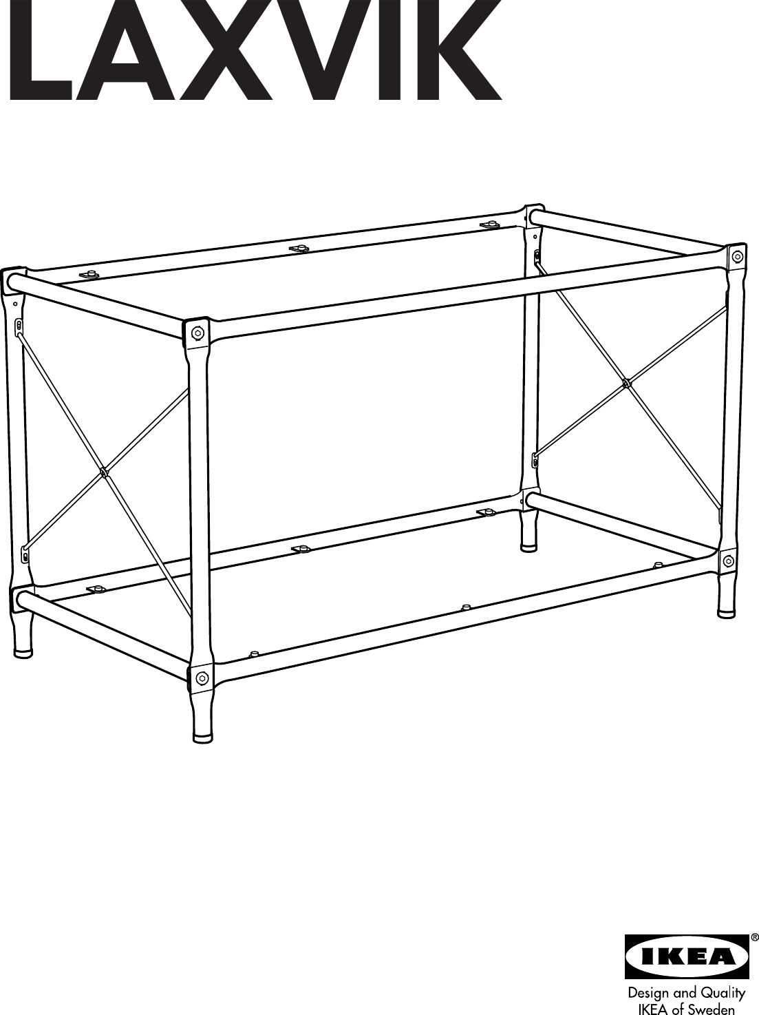 Page 1 of 8 - Ikea Ikea-Laxvik-Basic-Unit-31-1-2X18-1-2-Assembly-Instruction