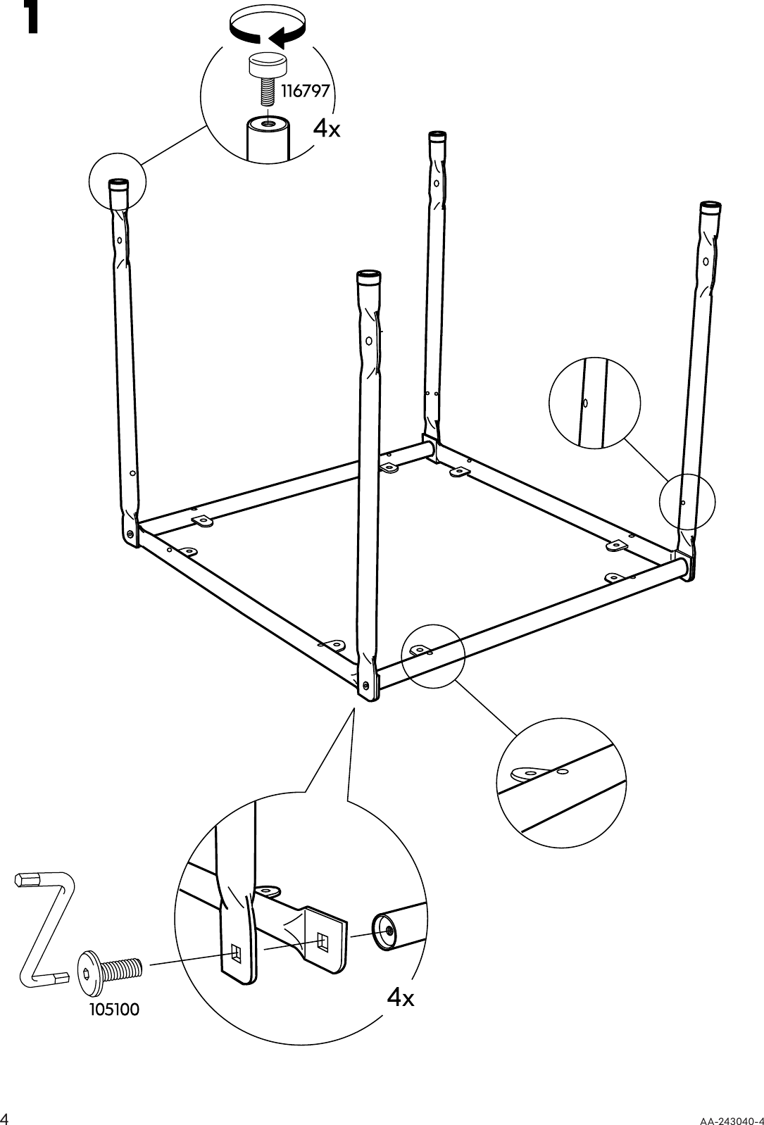 Page 4 of 8 - Ikea Ikea-Laxvik-Coffee-Tbl-Side-Tbl-Assembly-Instruction