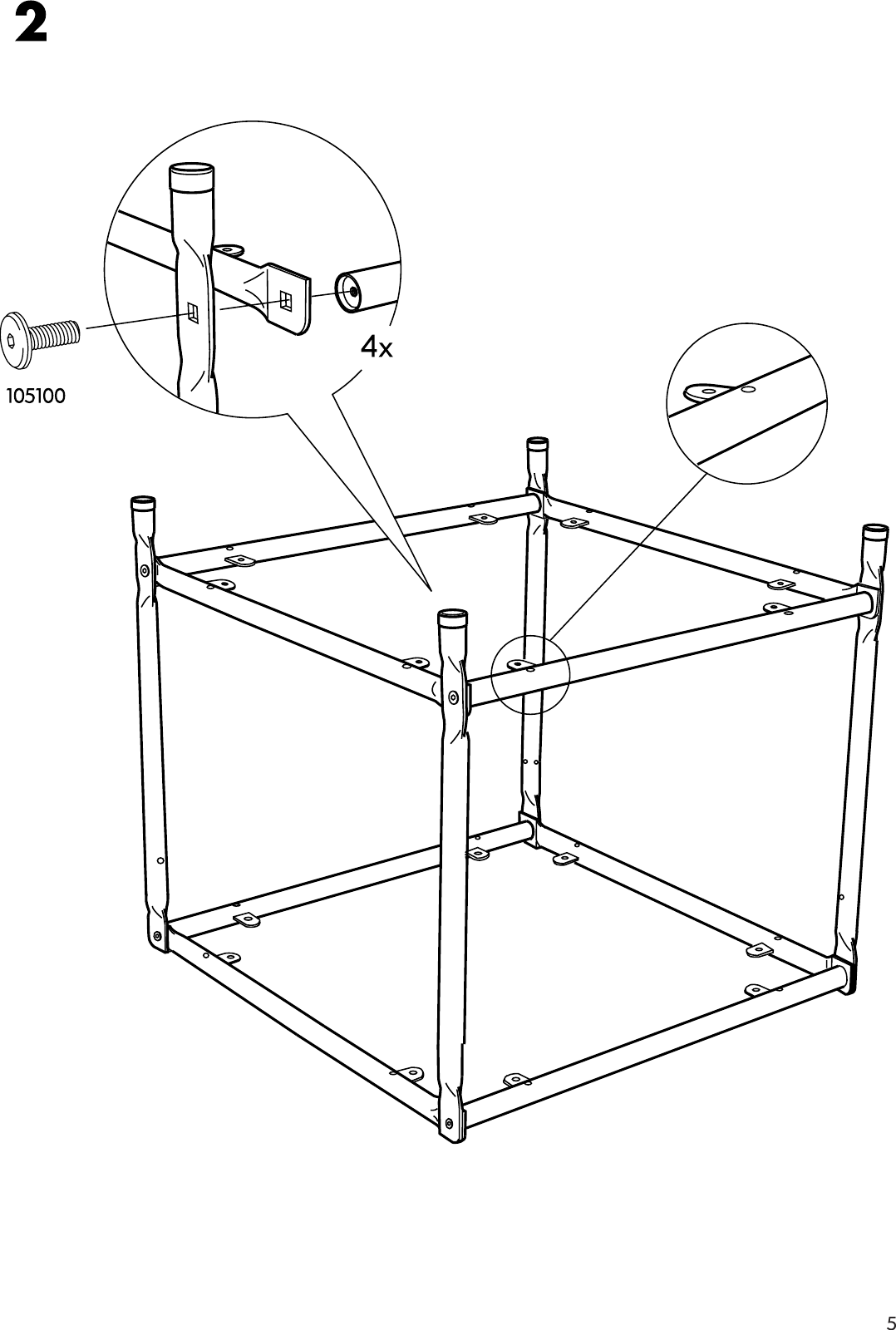 Page 5 of 8 - Ikea Ikea-Laxvik-Coffee-Tbl-Side-Tbl-Assembly-Instruction