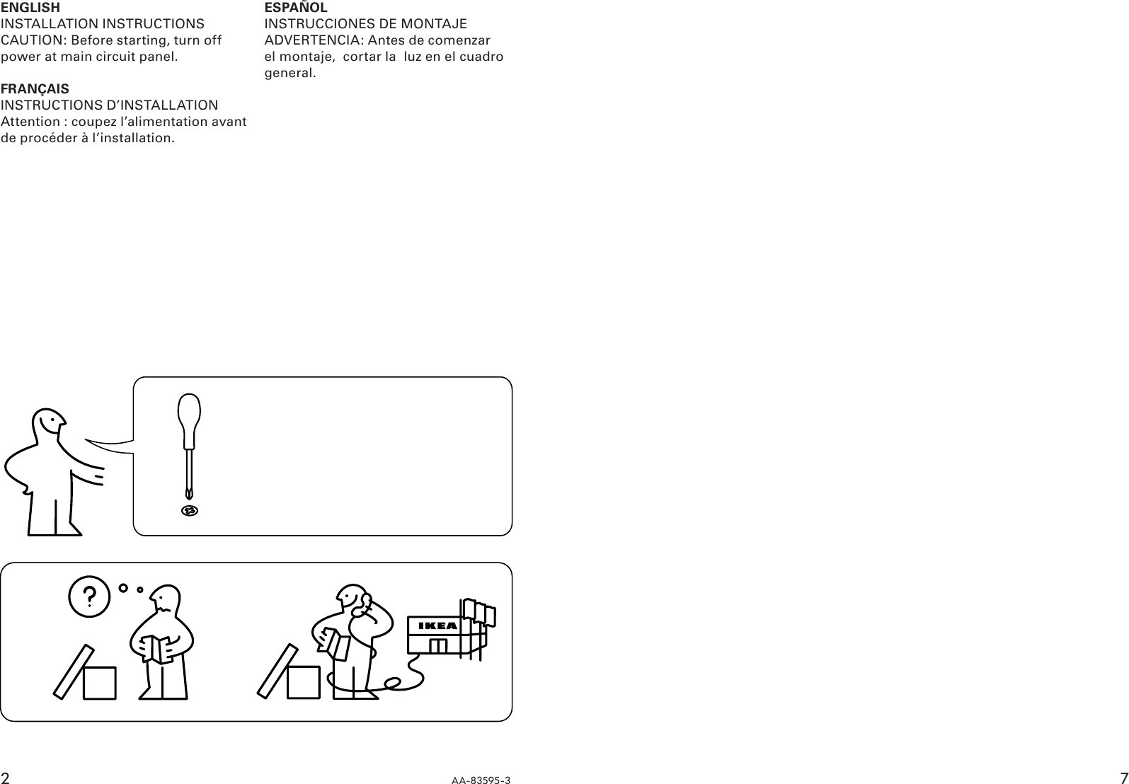 Page 2 of 4 - Ikea Ikea-Leding-Track-Light-W-3-Spotlights-Assembly-Instruction 1