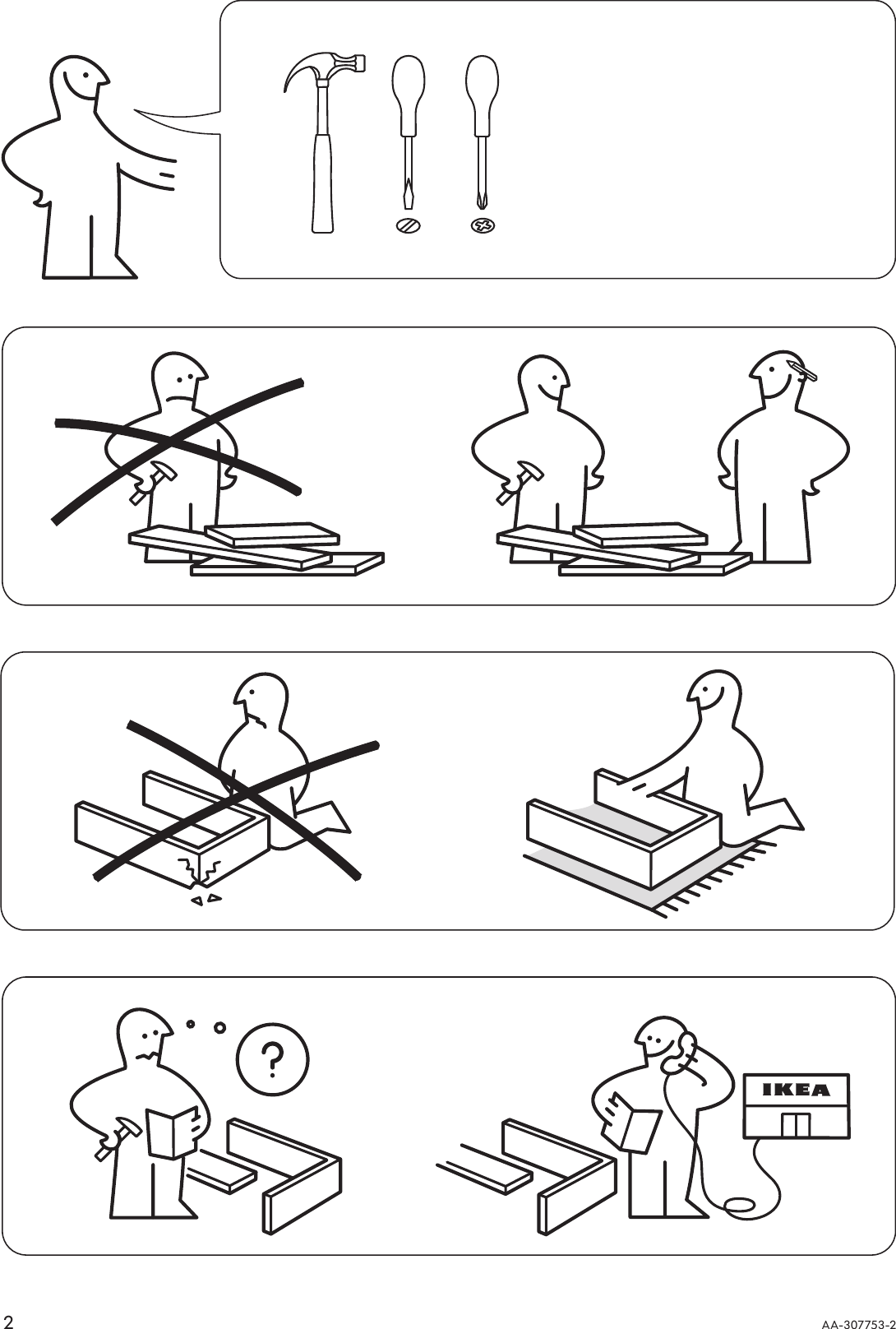 Page 2 of 8 - Ikea Ikea-Leirvik-Bed-Frame-Full-Queen-King-Assembly-Instruction