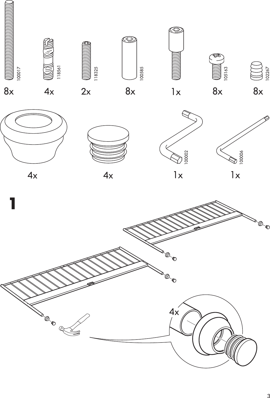 Page 3 of 8 - Ikea Ikea-Leirvik-Bed-Frame-Full-Queen-King-Assembly-Instruction