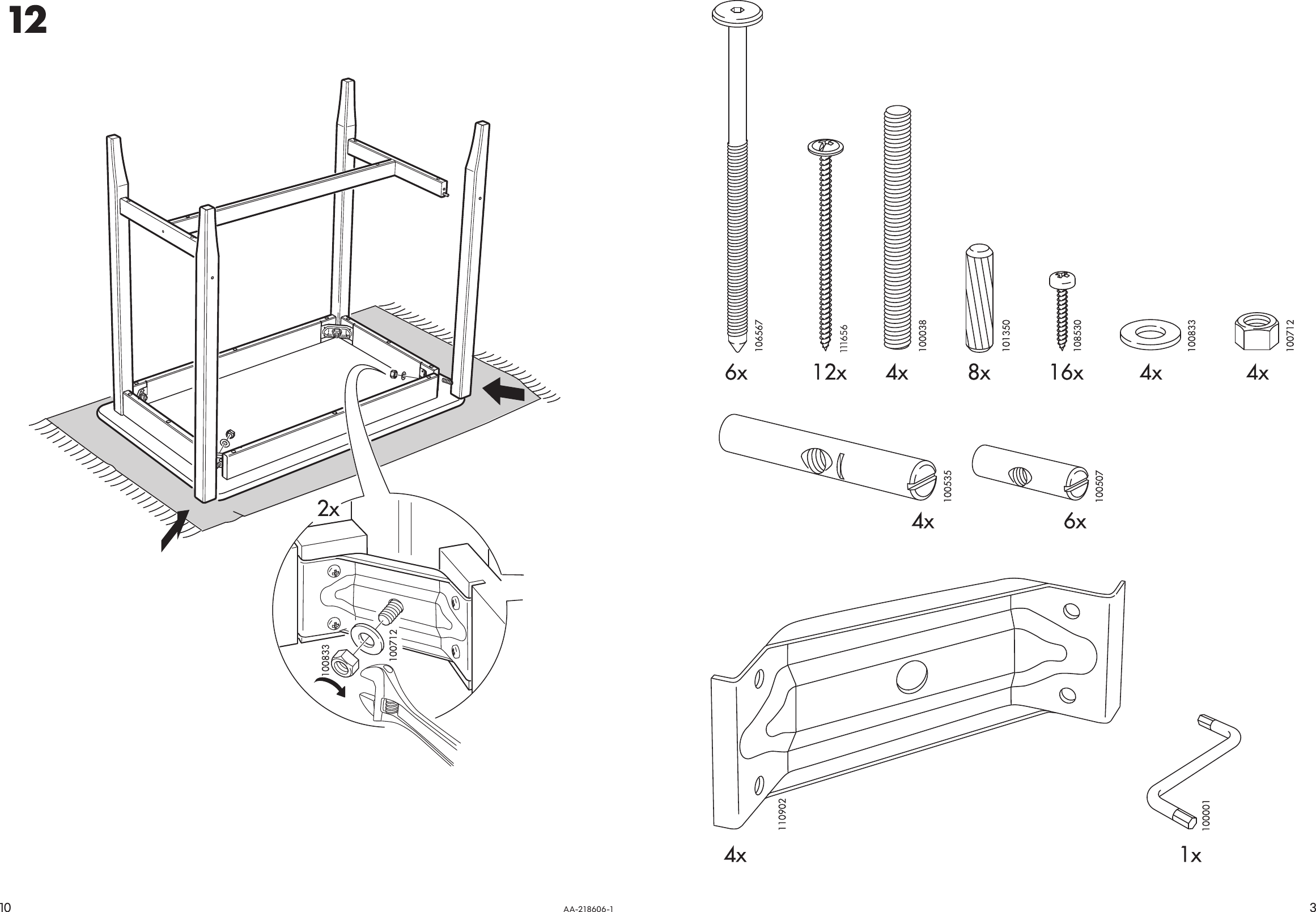 Page 3 of 6 - Ikea Ikea-Leksvik-Bar-Table-43X28-Assembly-Instruction