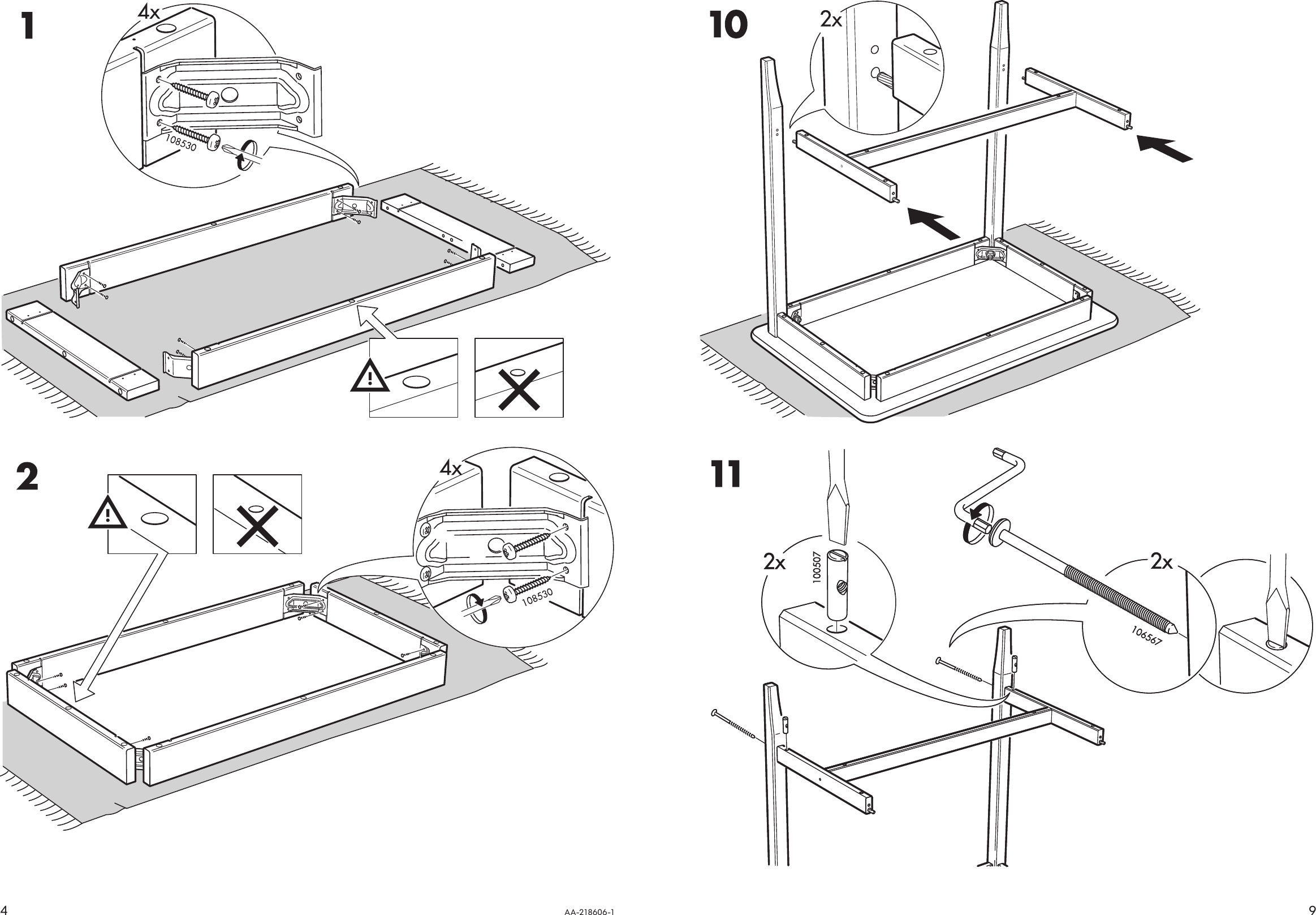 Page 4 of 6 - Ikea Ikea-Leksvik-Bar-Table-43X28-Assembly-Instruction
