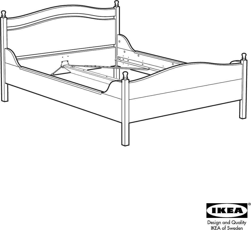 Ikea Leksvik Bed Frame Queen Assembly Instruction 1117